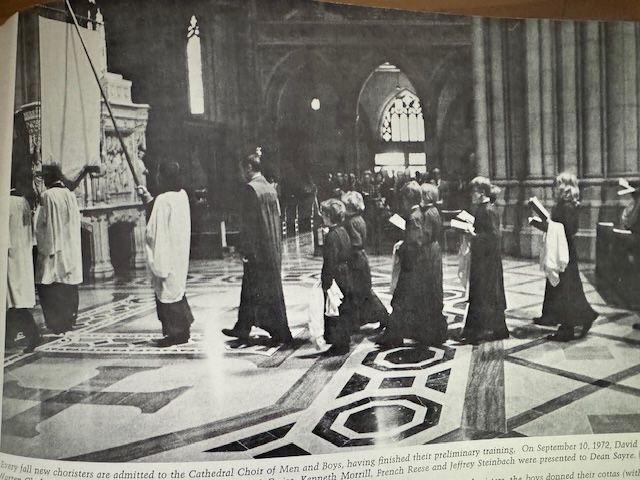 David Johnsen with the choir at the National Cathedral in Washington, D.C.