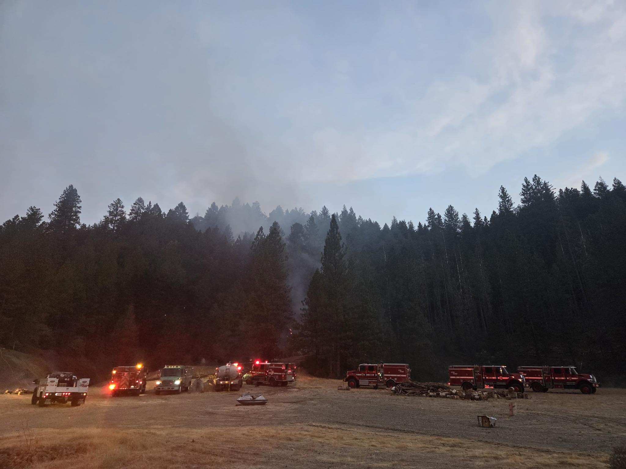 Image of the Oregon Fire response shared early this morning by Cal Fire.