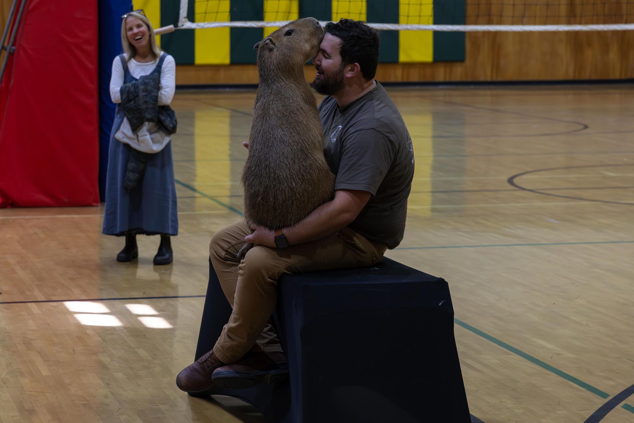 Tater Tot was very affectionate toward her “mother.”