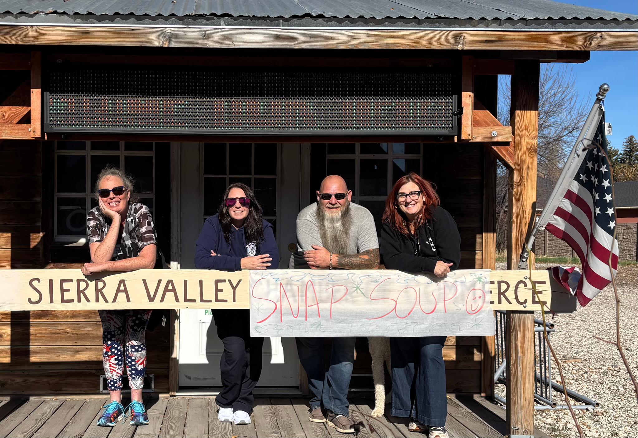 Left to right: Belle Starr Sandwith, Tabatha Ferro, Adrienne Douglas, and Bjorn Pals. Photo by Sylvia Lopez Ostrom.