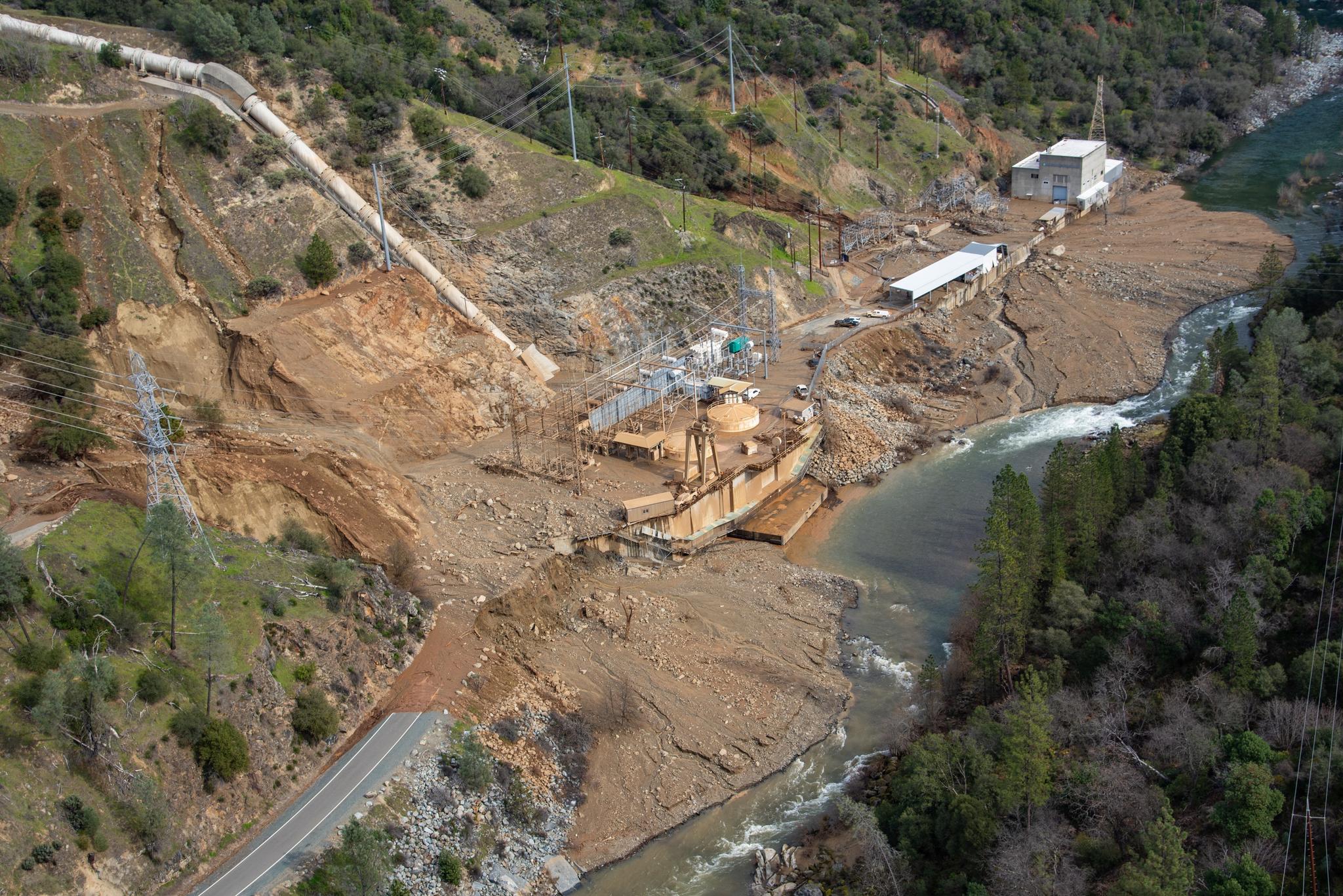 A photo of damage to the Colgate facility caused by the burst pipe. Credit: Yuba Water Agency, February 14.
