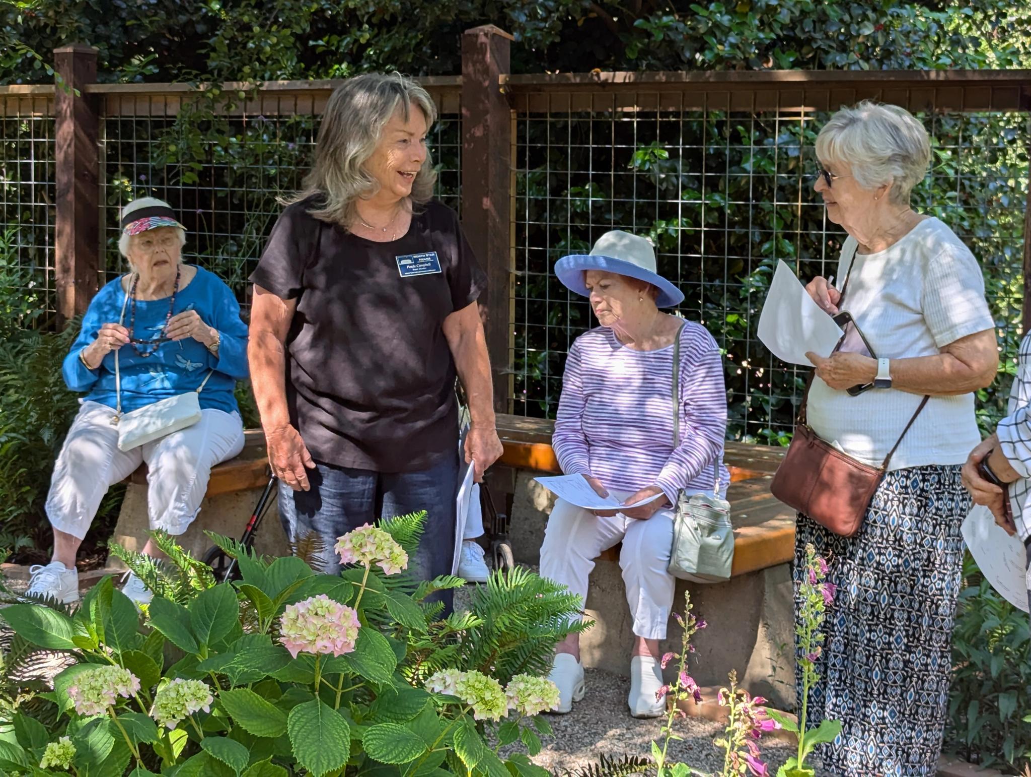 Campbell answers questions from the Garden Club.