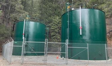 New Water Tanks Overlook Downieville