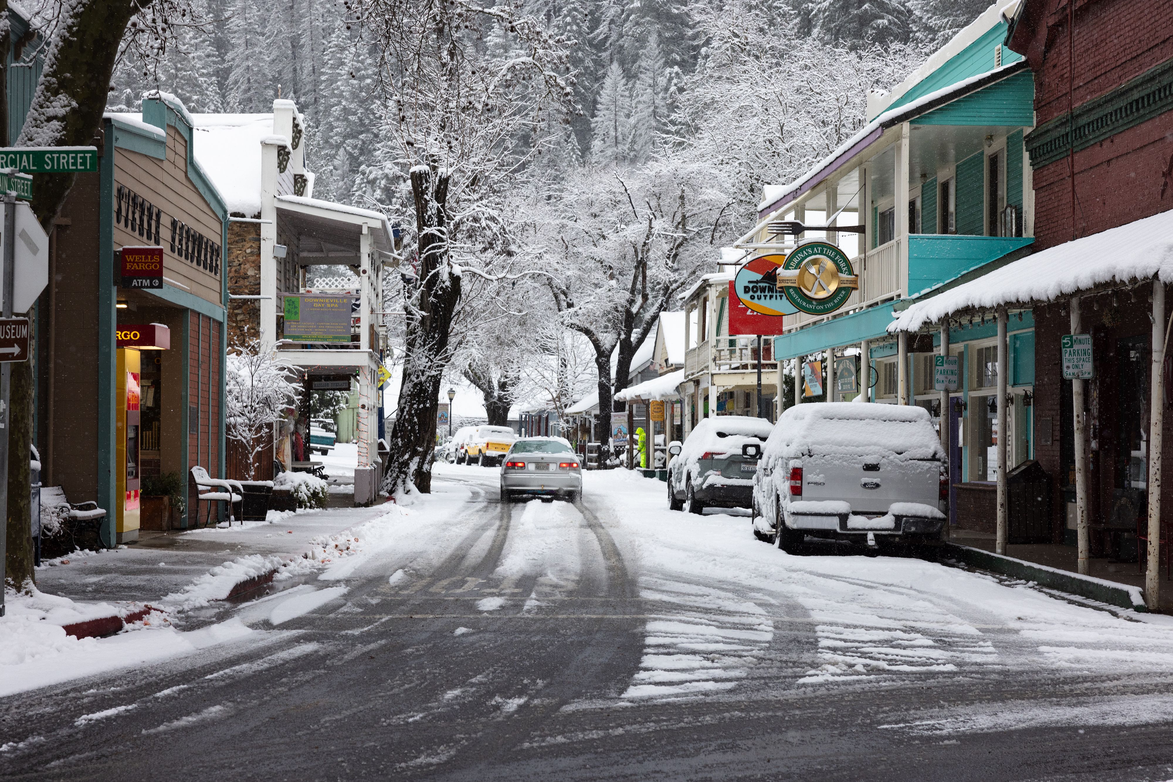 Downieville’s Main Street on Friday morning.