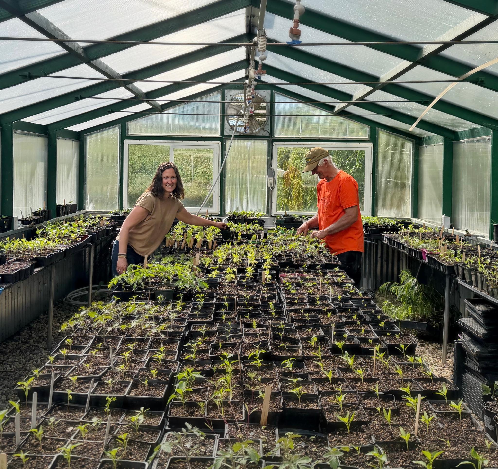Leo and Rebecca with some of their favorite plants.