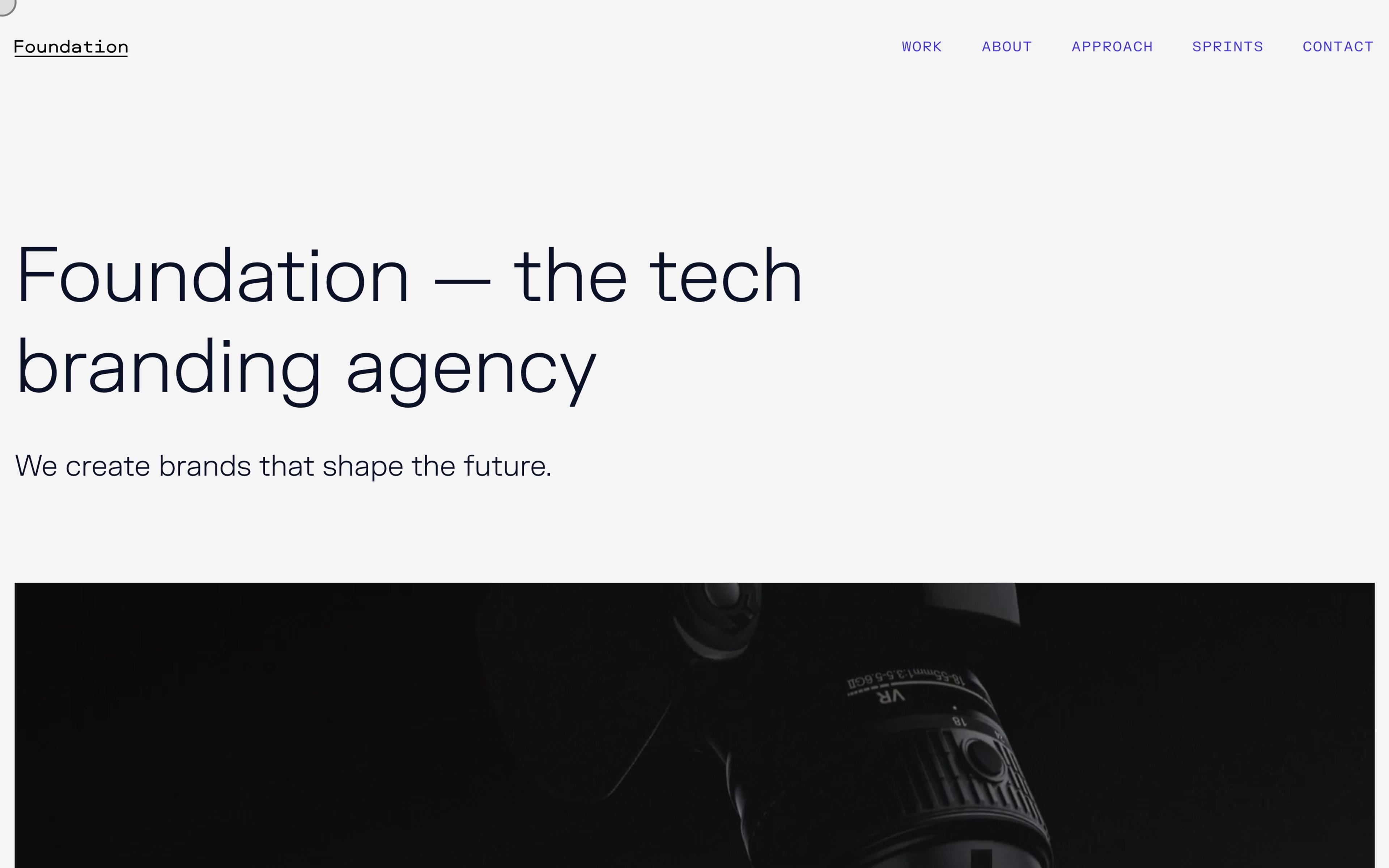 Foundation homepage hero (studiofoundation.com), captured October 22, 2026