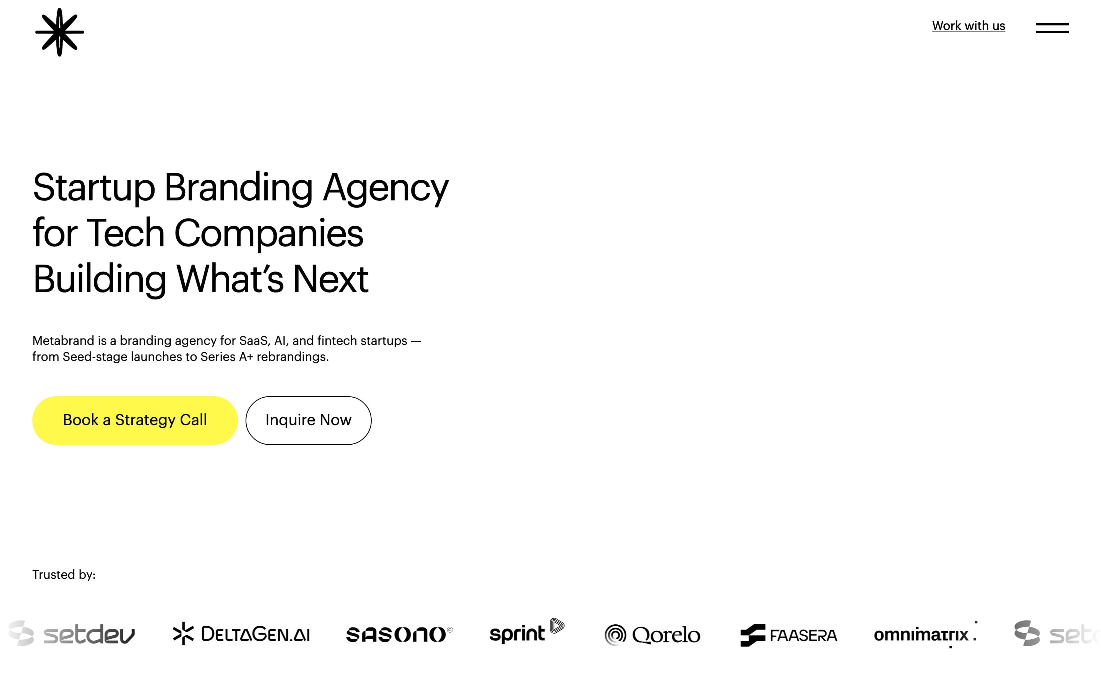 Metabrand homepage hero (metabrand.digital), captured October 13, 2026