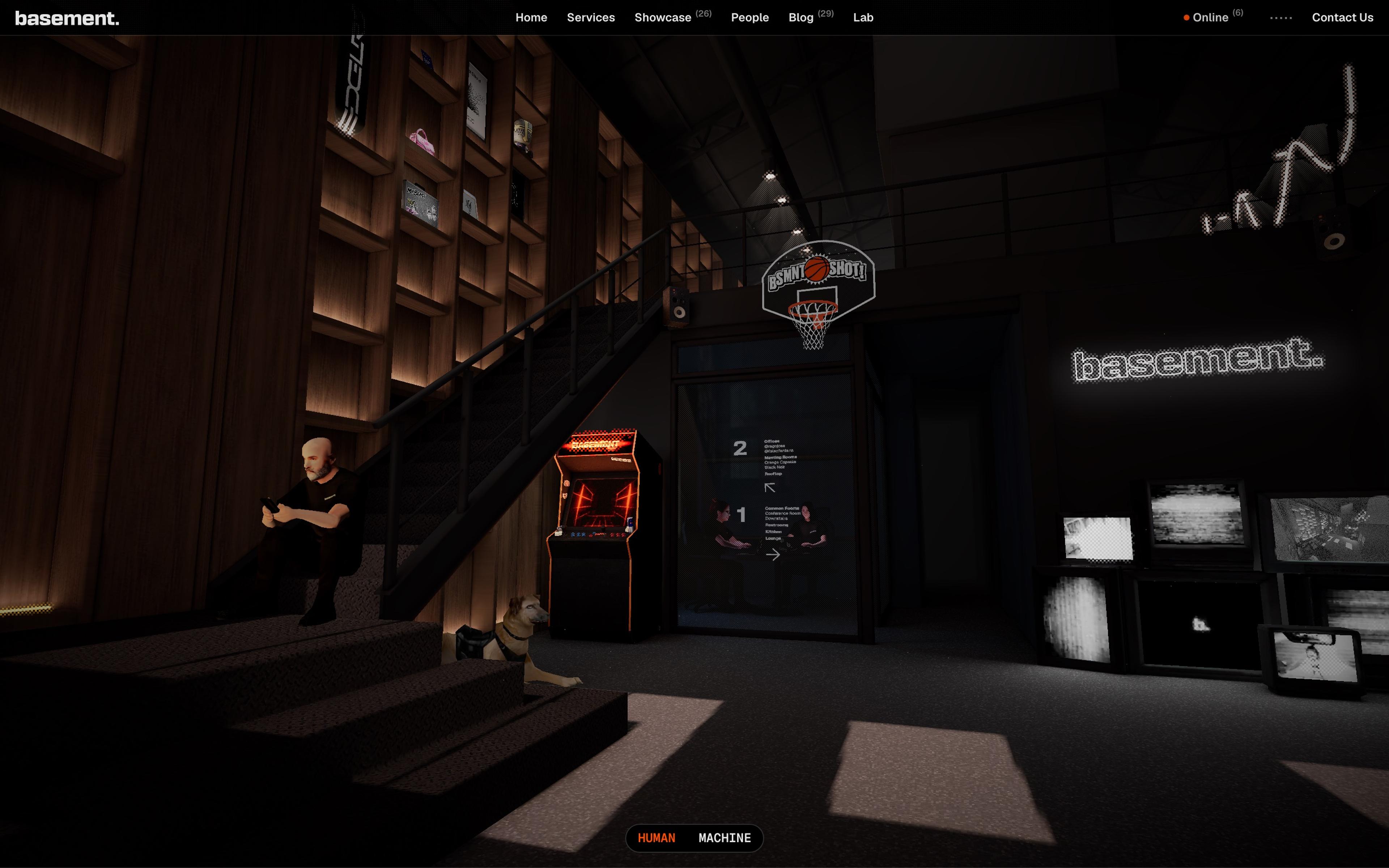 basement.studio homepage hero (basement.studio), captured September 25, 2026