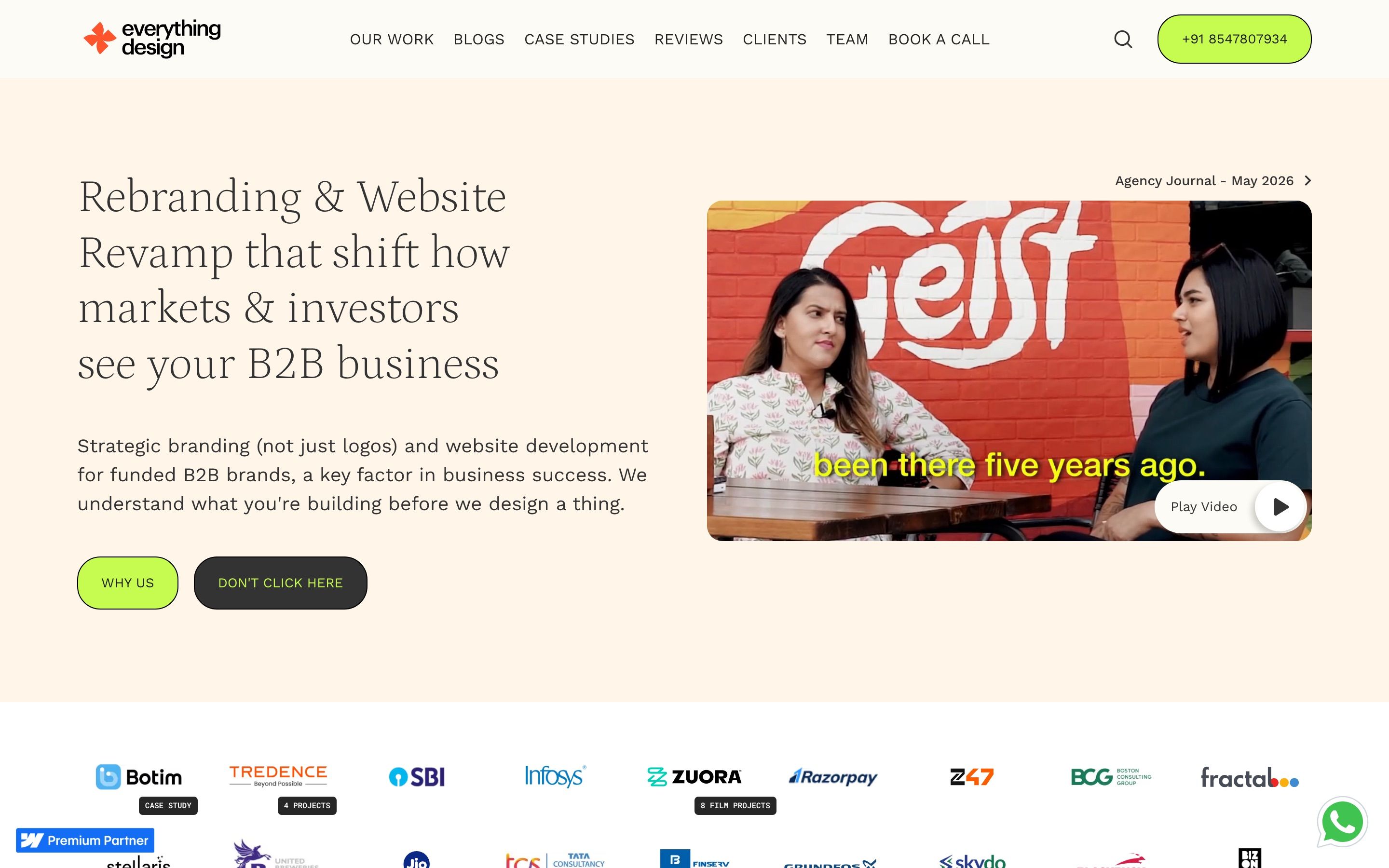 Everything Design homepage hero (everything.design), captured September 25, 2026