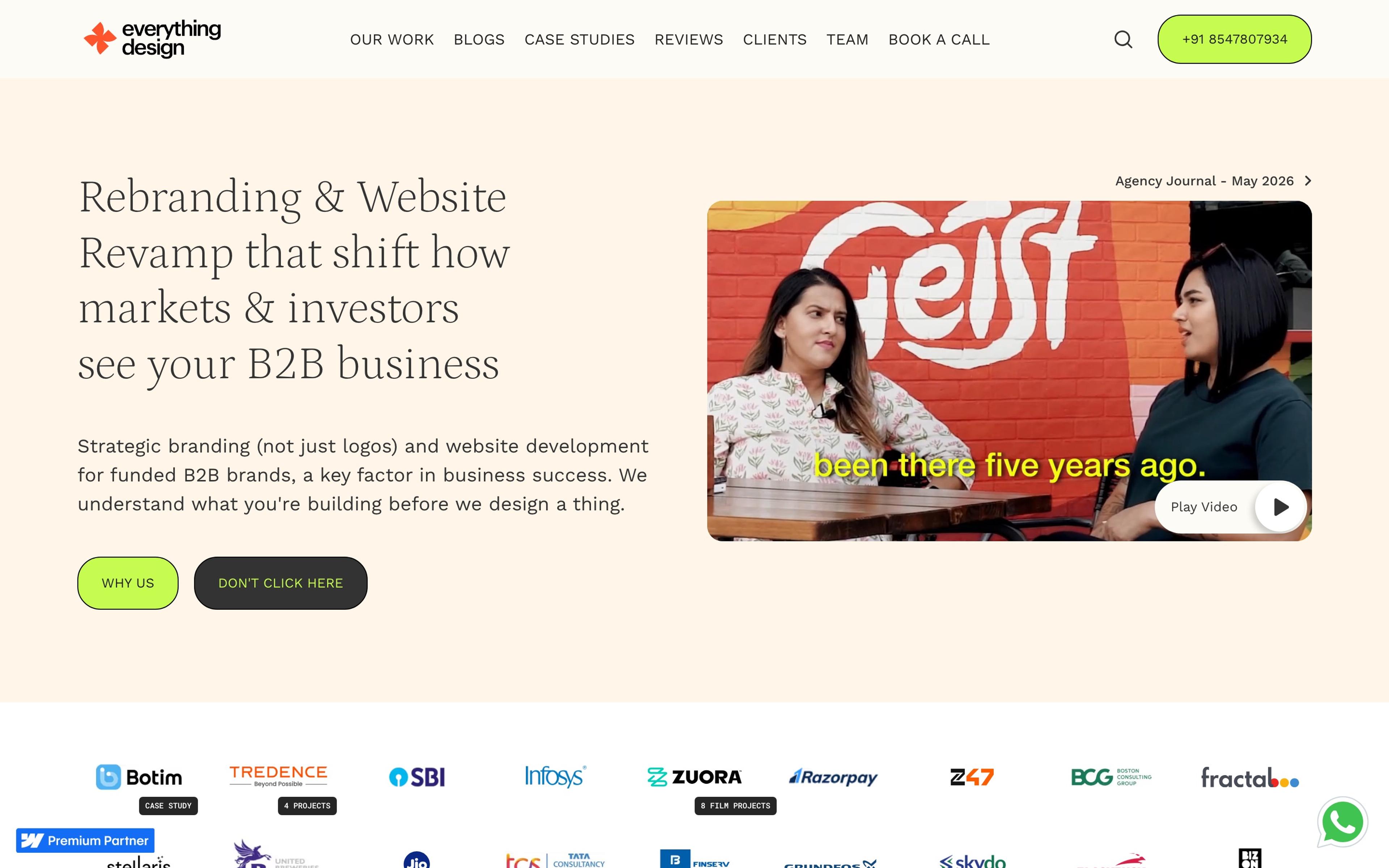 Everything Design homepage hero (everything.design), captured September 25, 2026