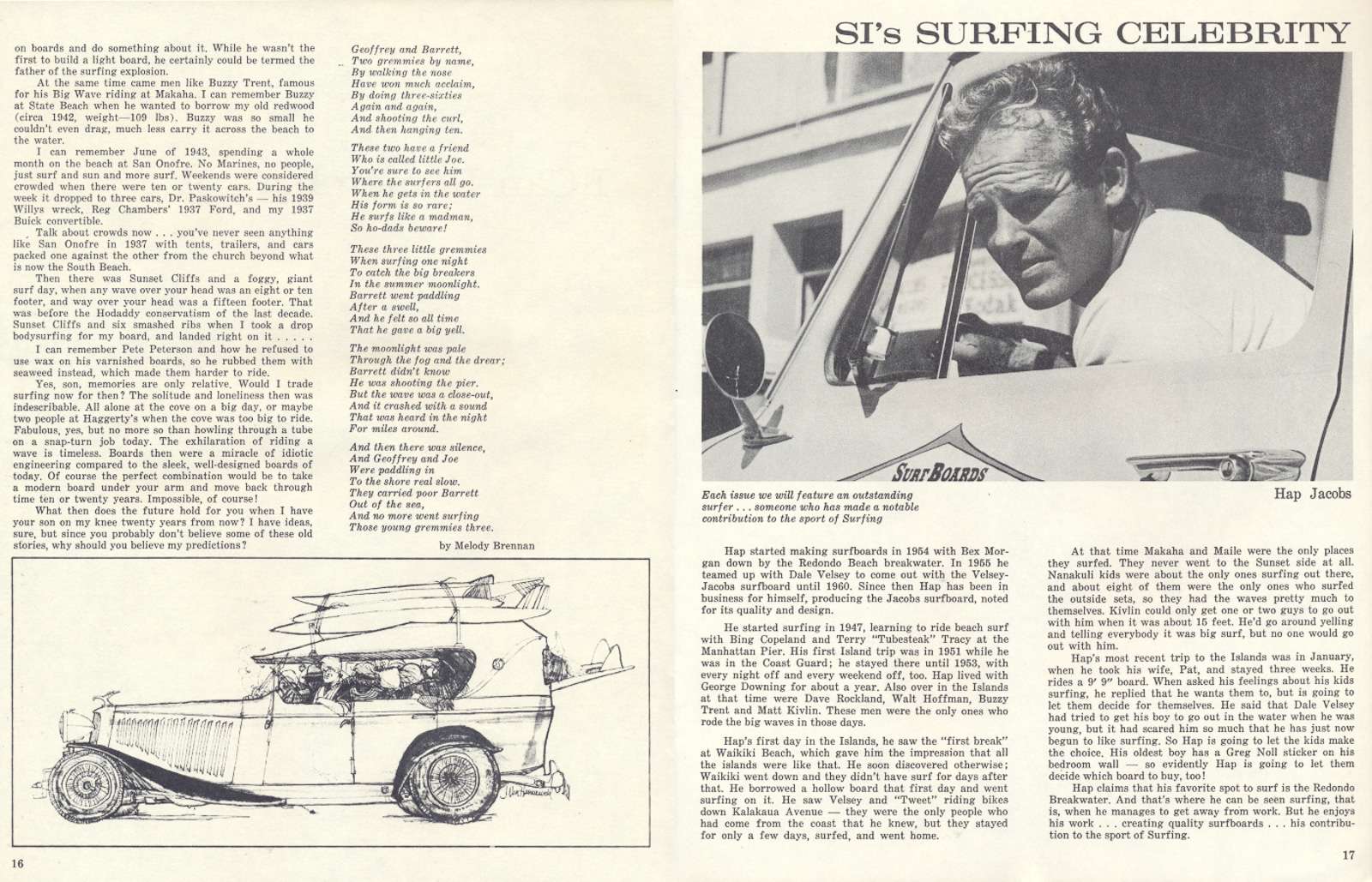 SI's Surfing Celebrity: Hap Jacobs fornt cover