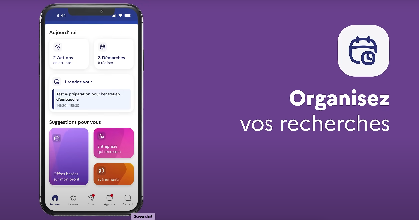 recherche d'offres sur Parcours Emploi