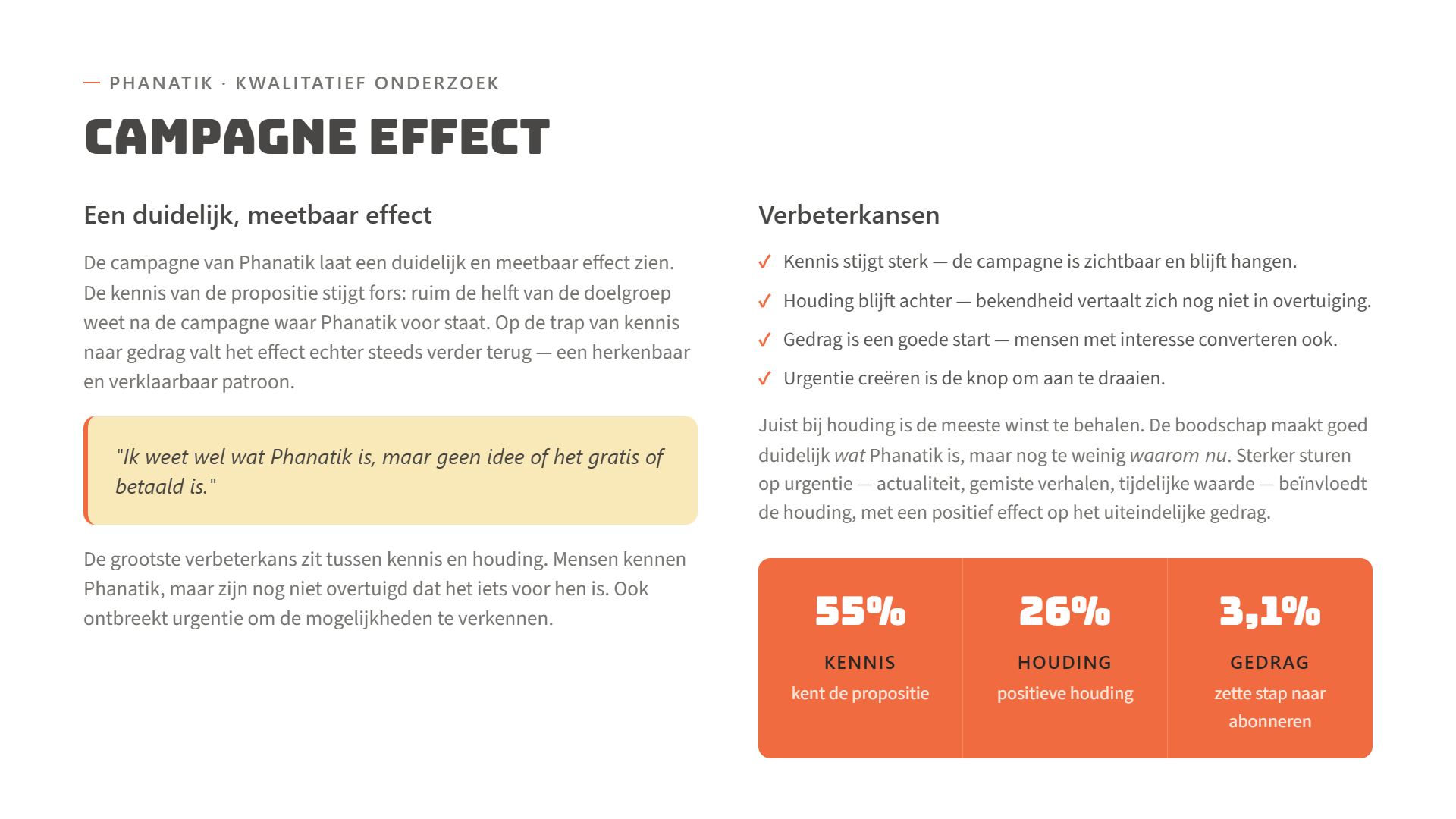Overheid: meting campagne effect