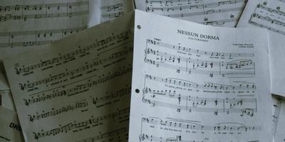 Piano music sheets for practice session