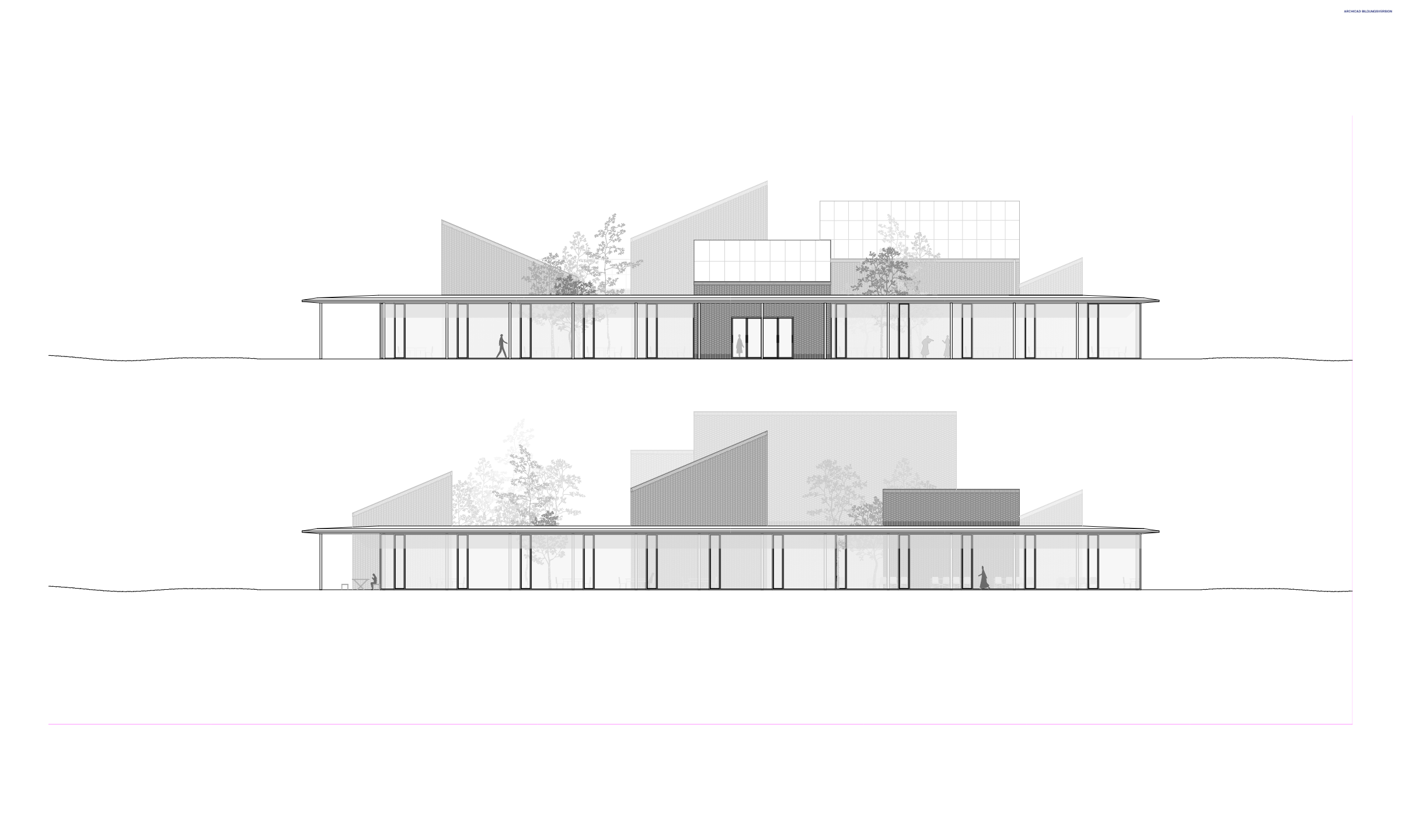 Building elevations, 1:50 for Study Space.