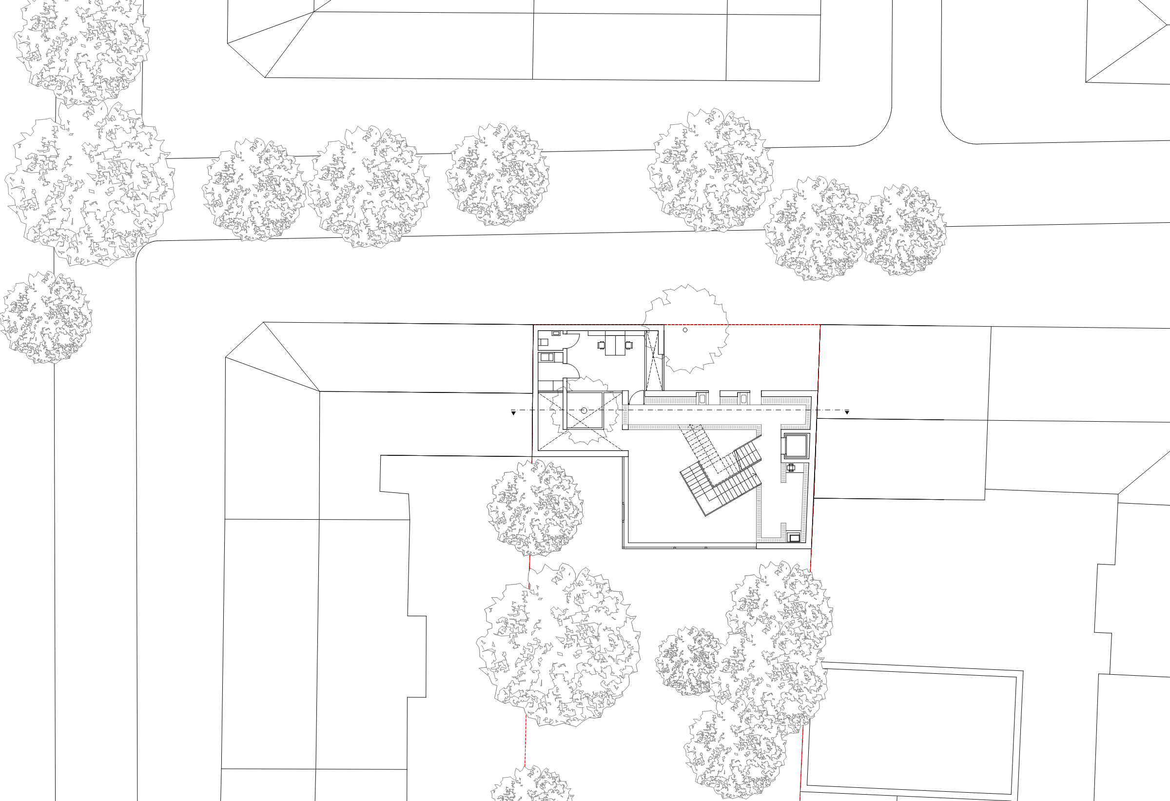 First floor plan, 1:100 for City Library.