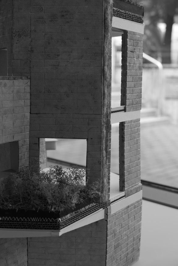 Facade model, 1:20 for Felseck.