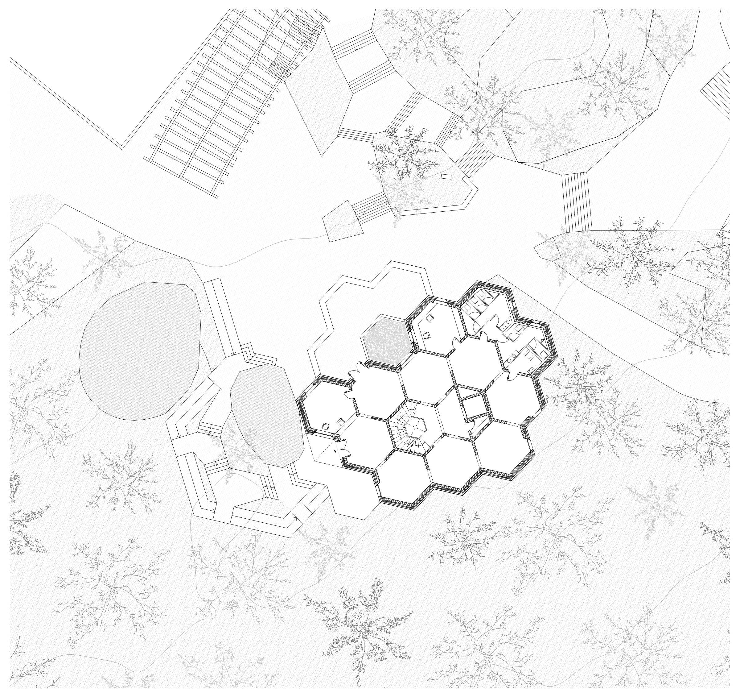 First floor plan, 1:100 for Felseck.