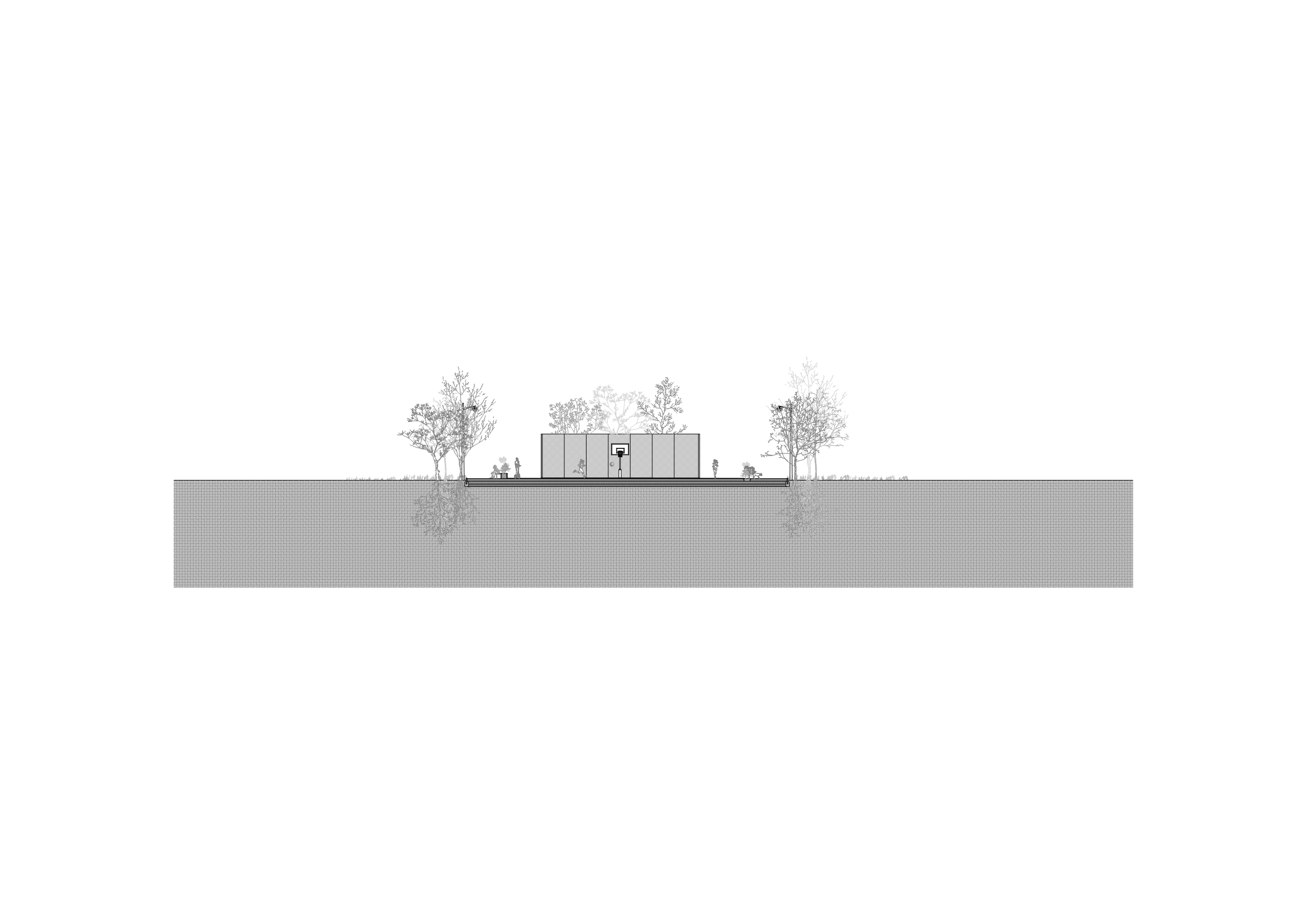 Runway landscape section - sport, 1:50 for Bresso Airport.