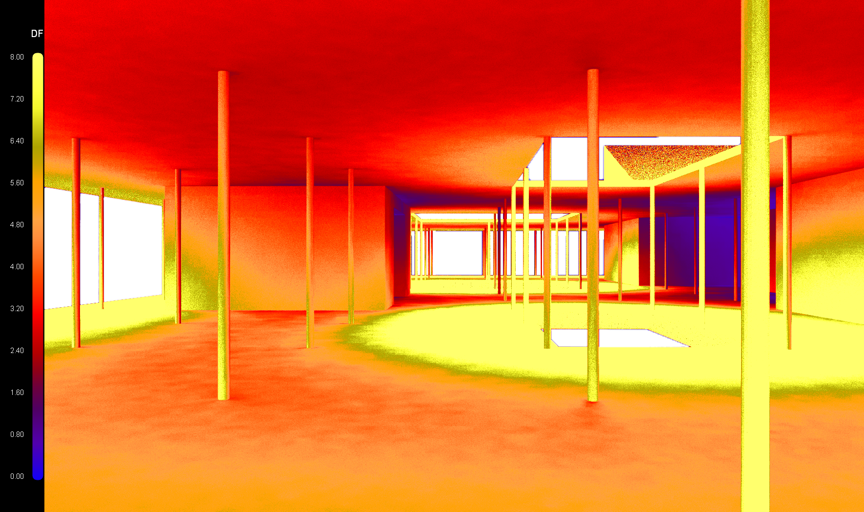 Daylight analysis of the study space for Study Space.