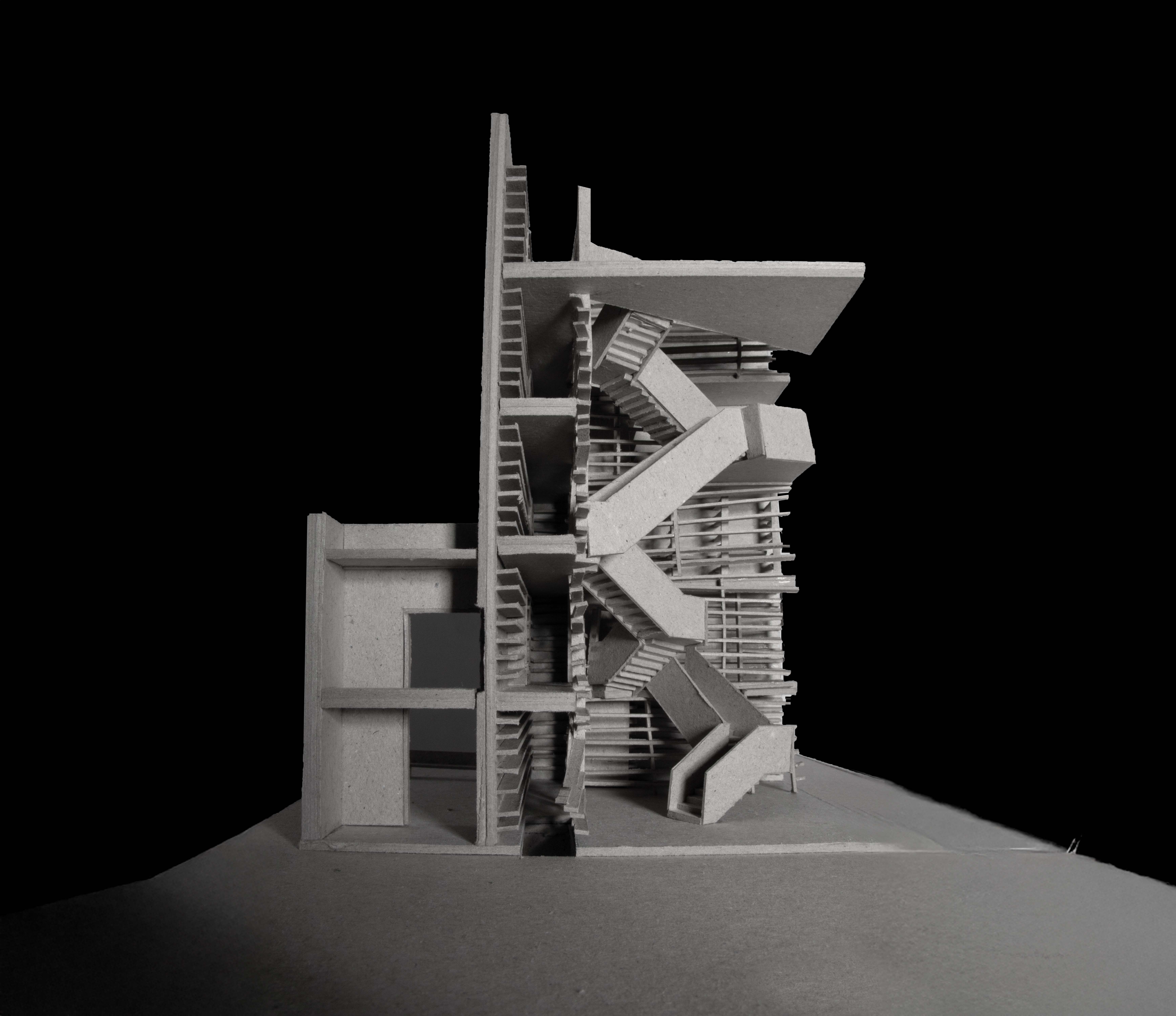 Sectional model, 1:100 for City Library.