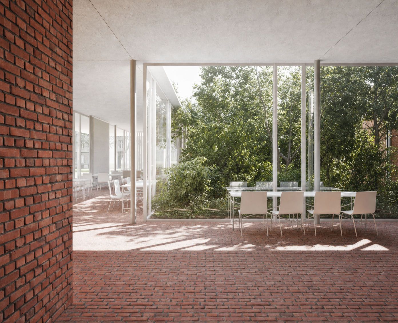 Interior perspective of the open study space for Study Space.