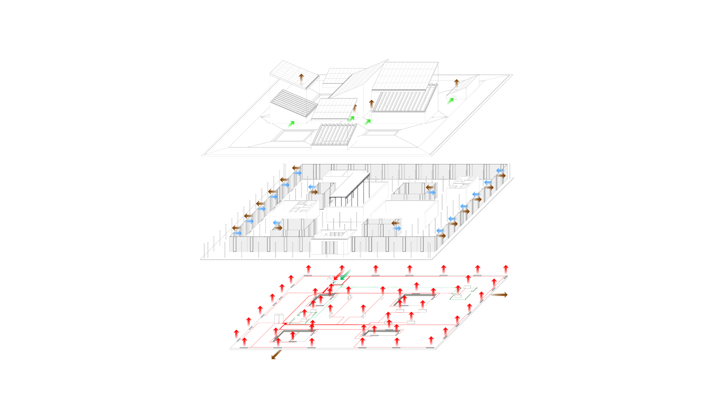 Technical axonometry for Study Space.