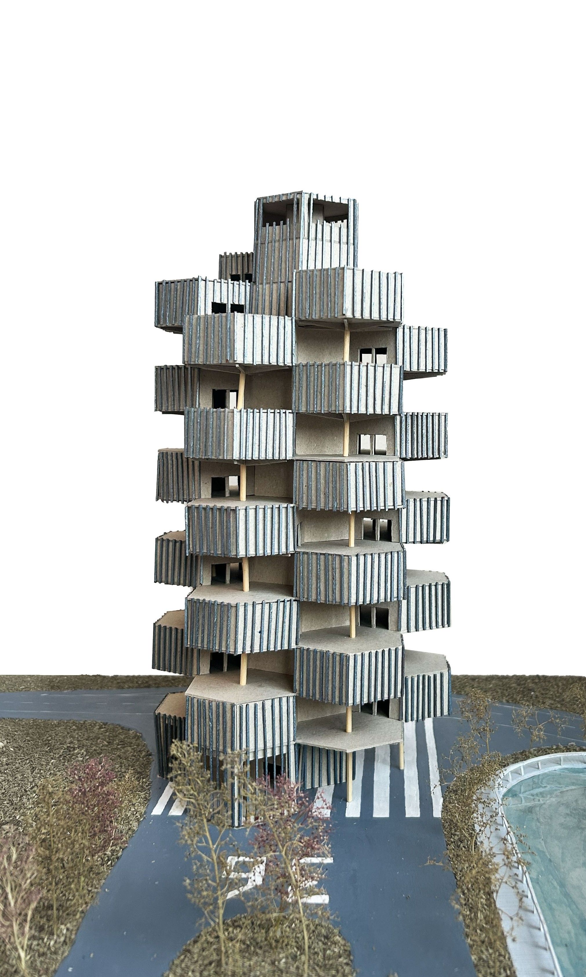 Vertiport model, 1:100