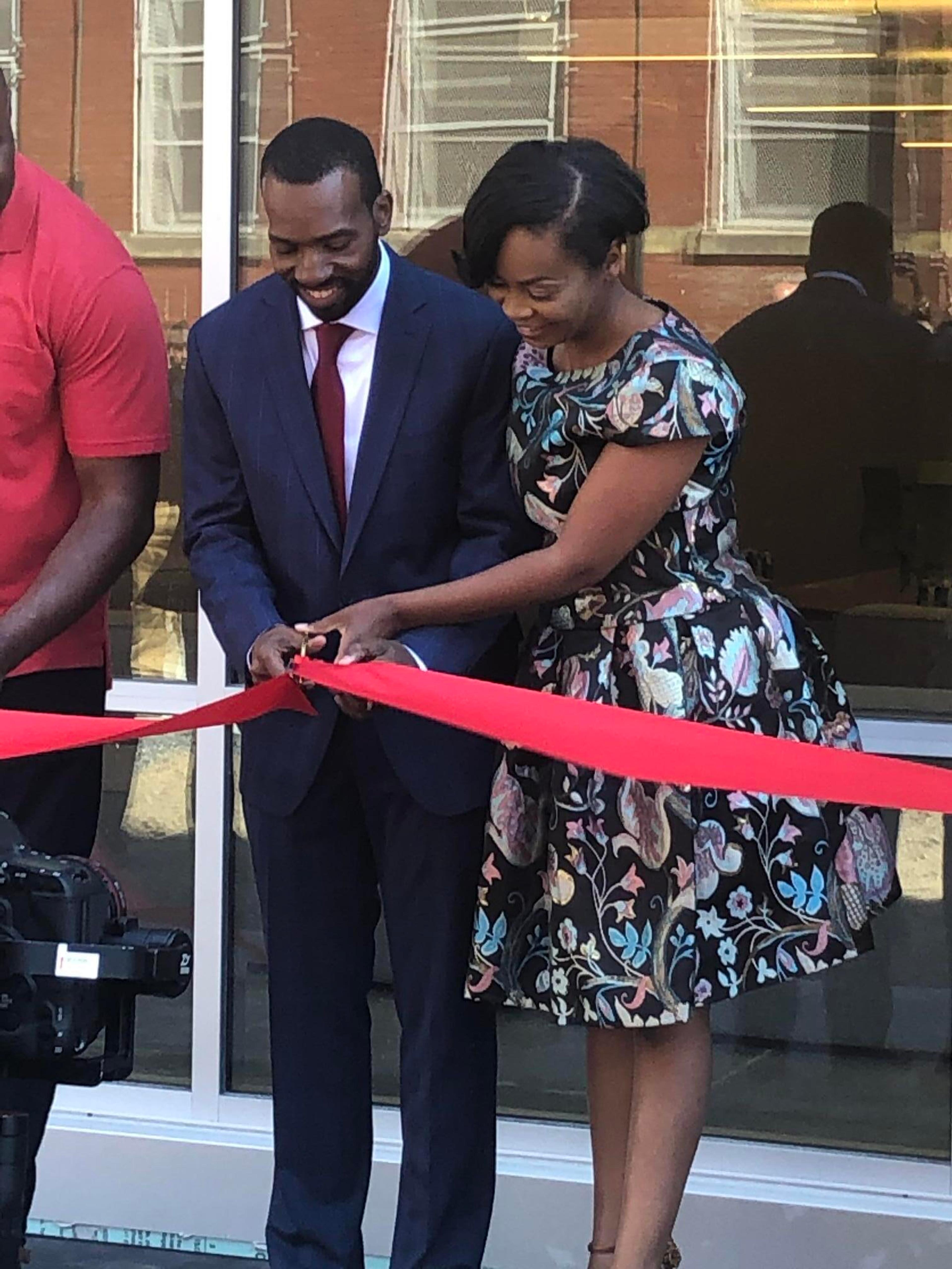 Ribbon cutting ceremony for the Miller Street Apartments 