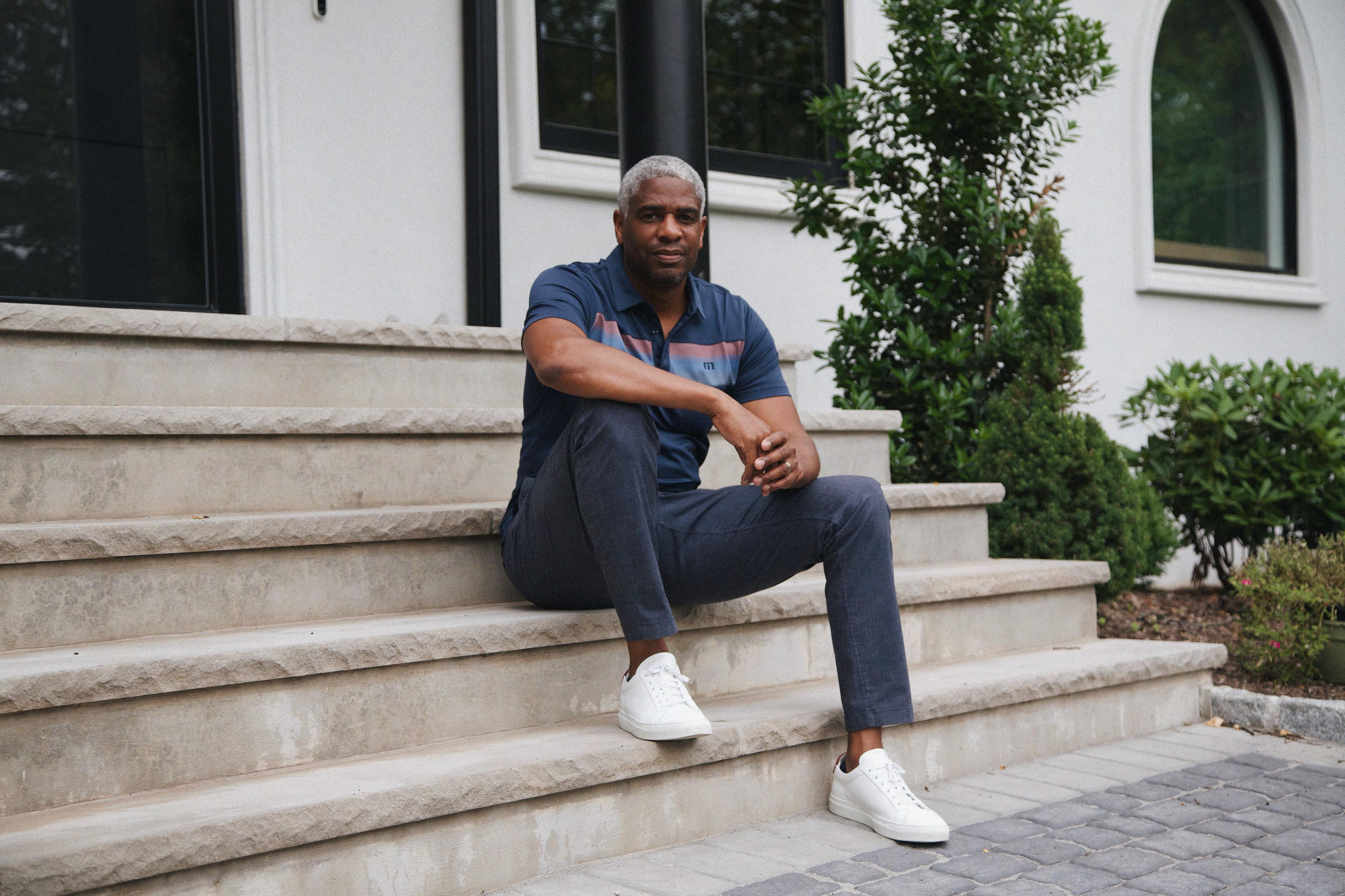 Victor Baker at his completed single-family project in South Orange, NJ