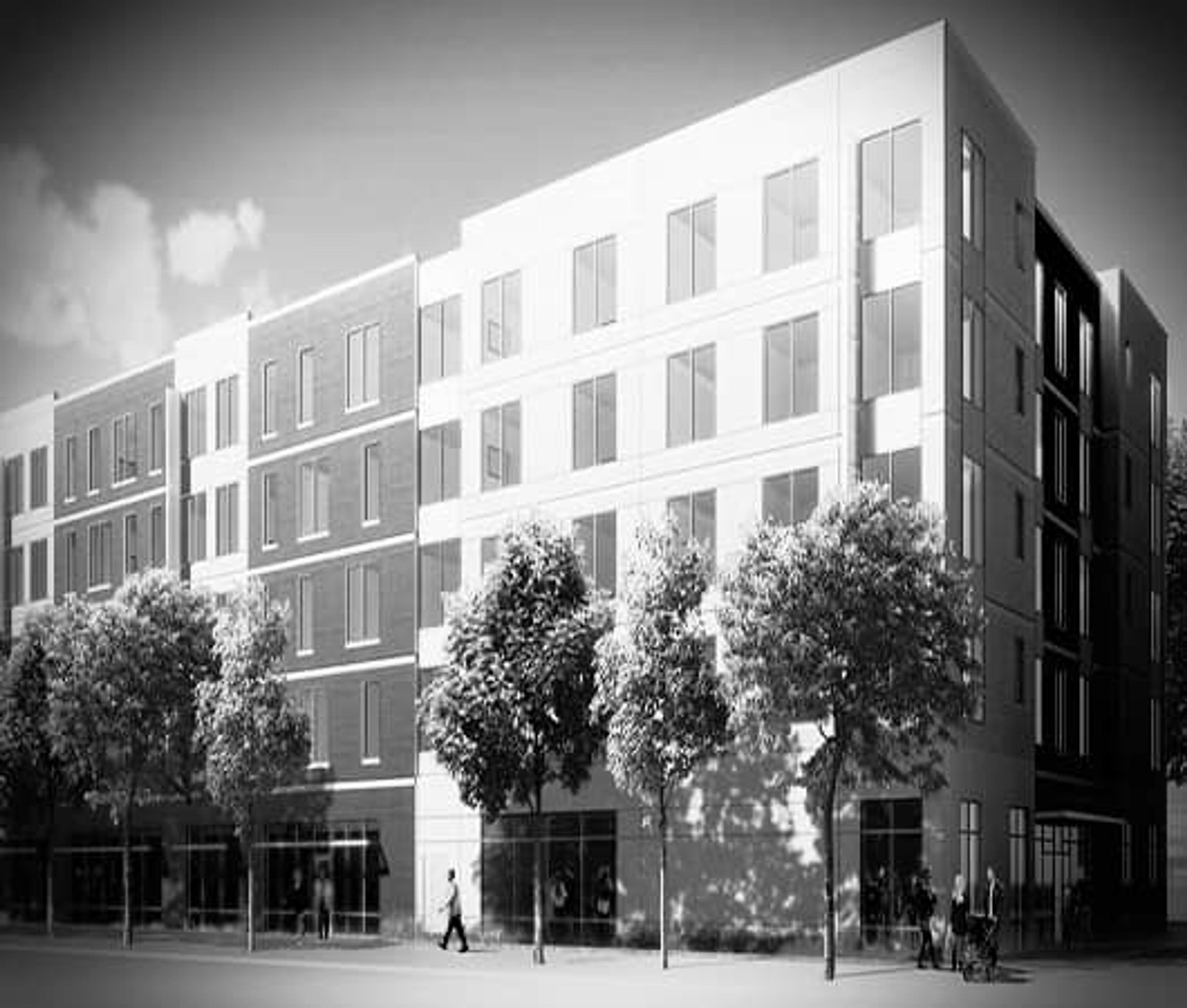 RENDER OF 50 UNIT MIXED-INCOME HOUSING PROPOSAL IN OPA LOCKA, FL. COURTESY OF NARRATIVE PARTNERS.