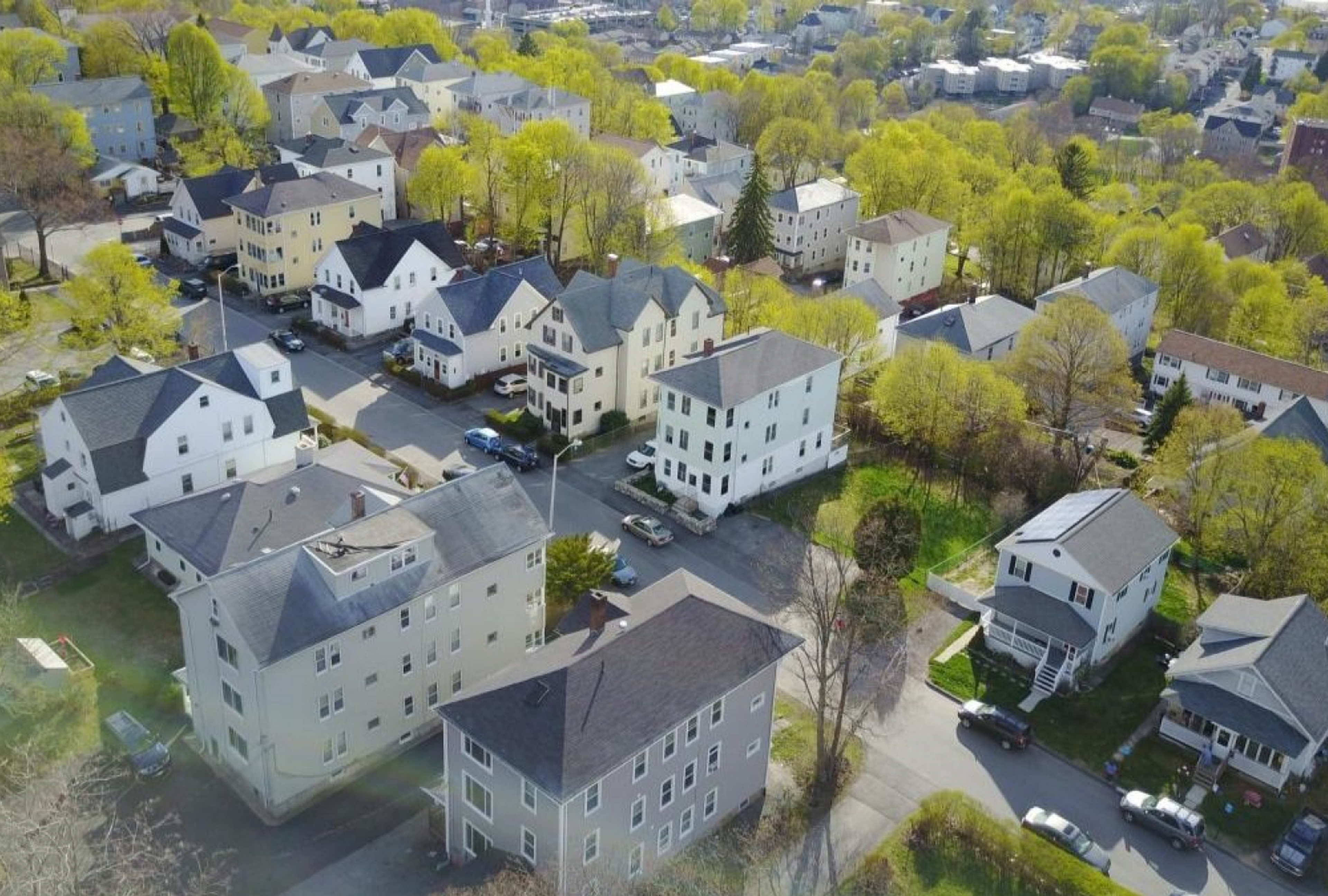 An aerial view of Civico's Bell Hill Neighborhood Revitalization project