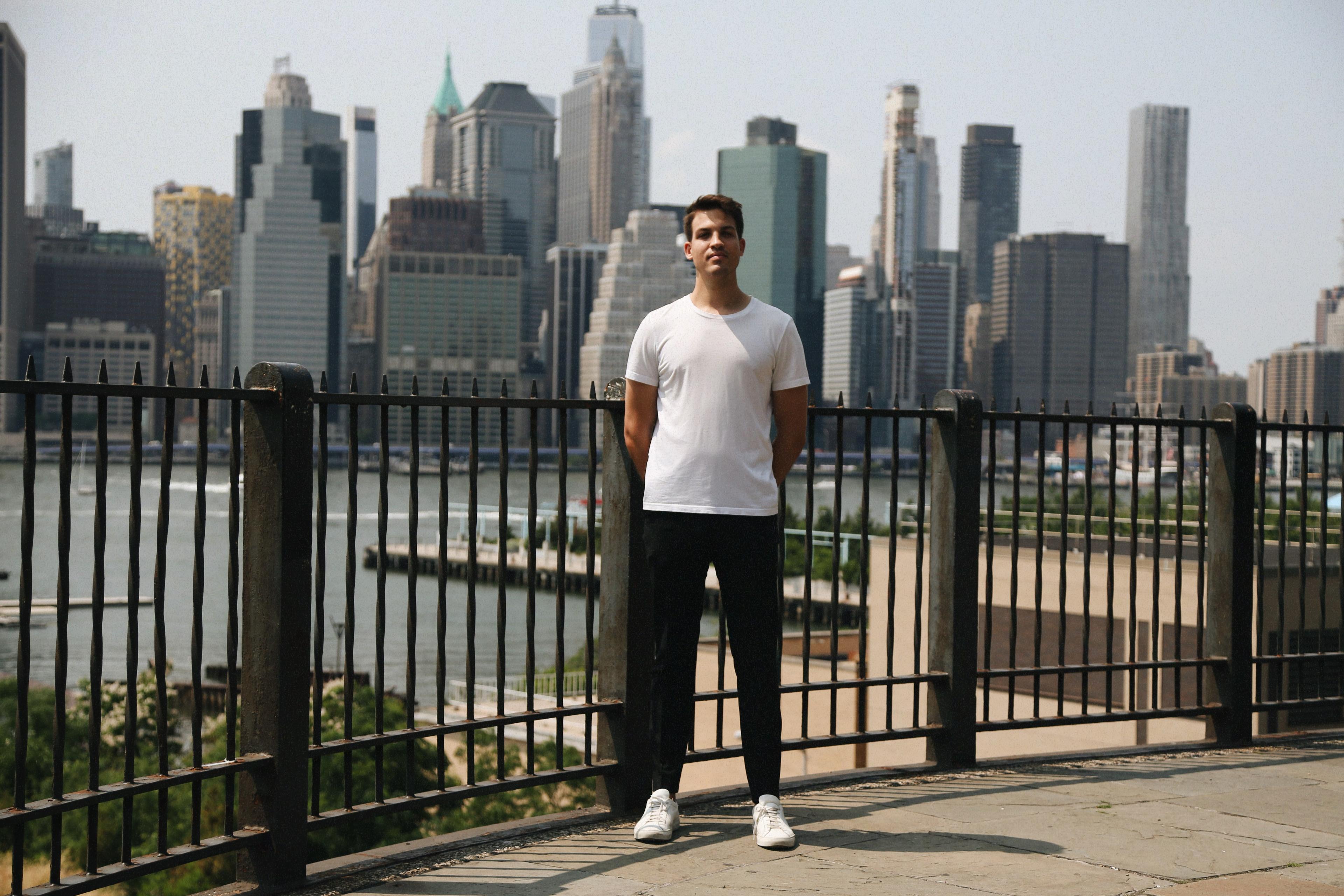 COBY LEFKOWITZ WITH THE VIEW THAT INSPIRED HIS LOVE OF REAL ESTATE