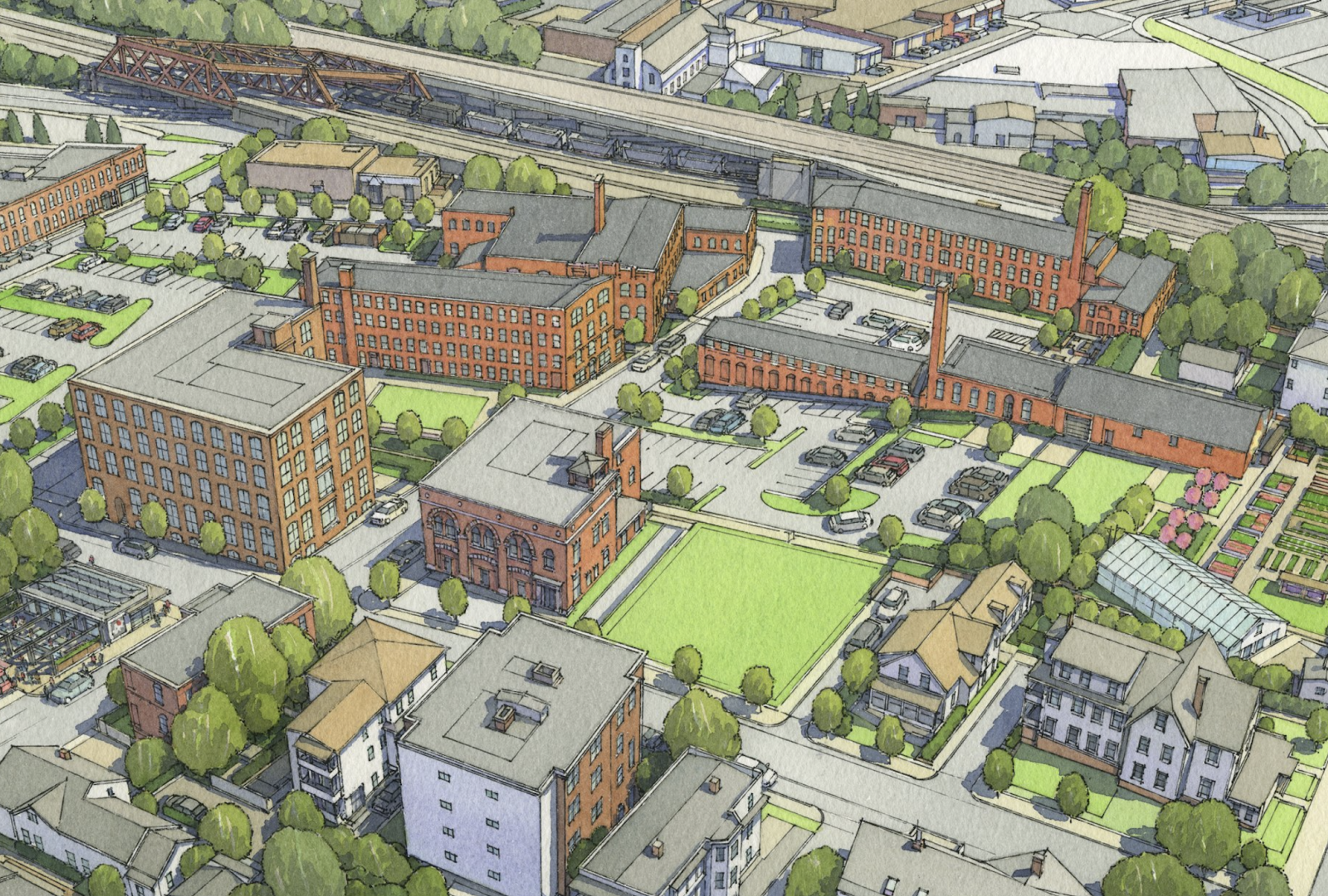 Concept art for the LaGrange Street Mill Complex redevelopment project