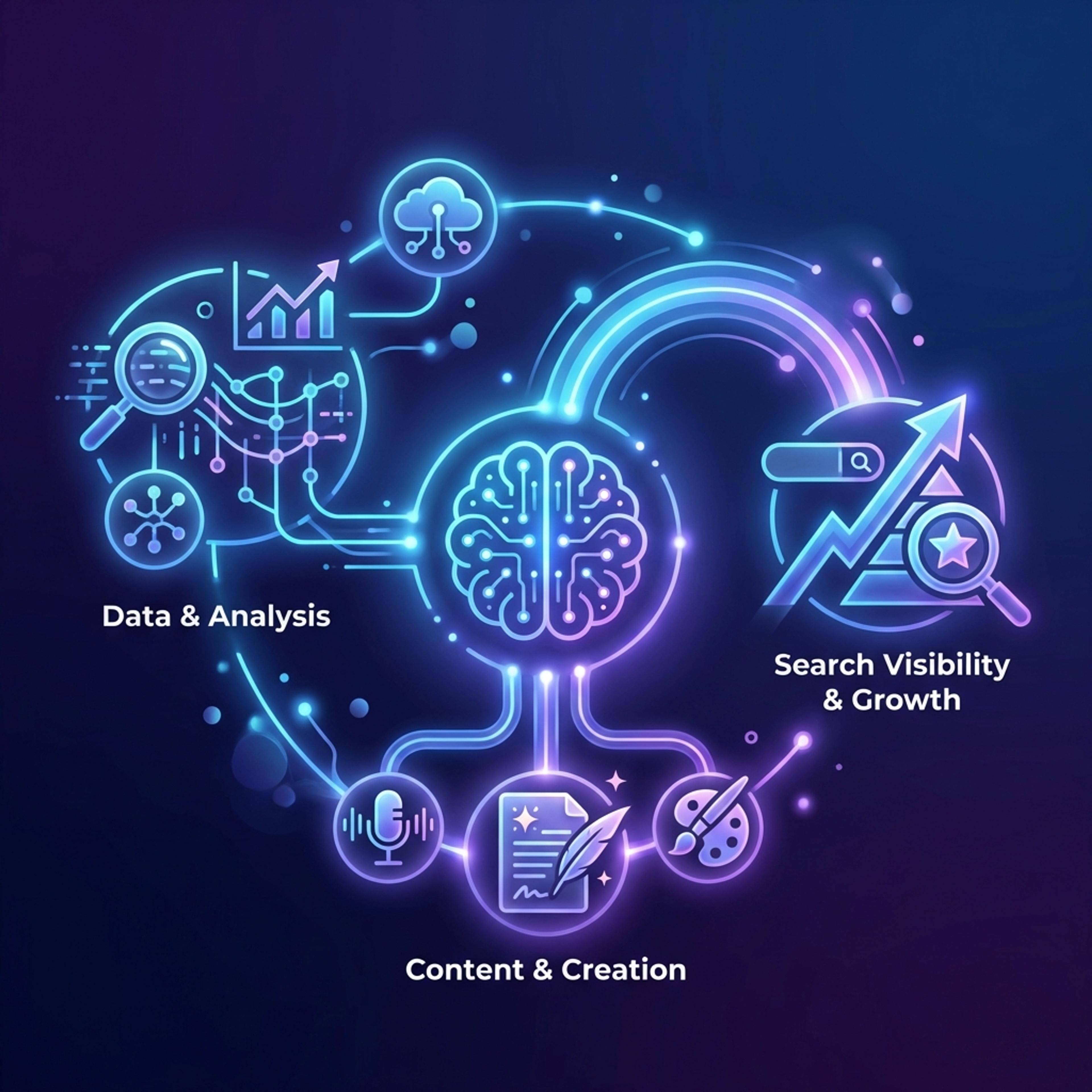 yapay zeka seo optimizasyonu - Özet İnfografik