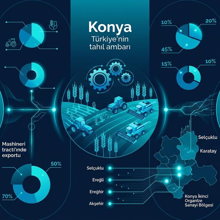 Konya Tarım Makine ve Gıda İşleme Sanayi için AI Görünürlük 2026 infografik