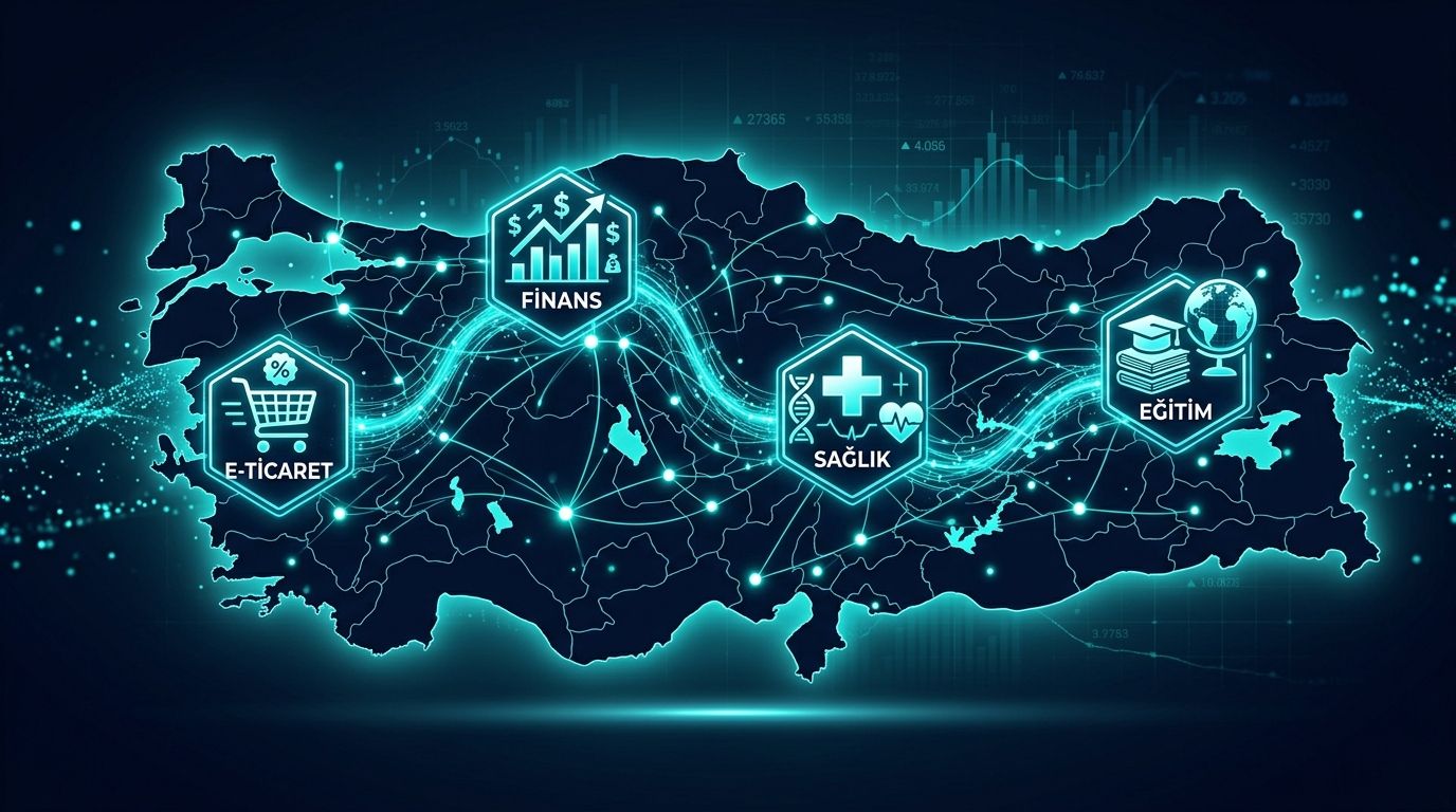 Türkiye Yapay Zeka Pazarı Mayıs 2026: Aylık Durum Raporu hero görseli — lacivert turkuaz minimal soyut tasarım