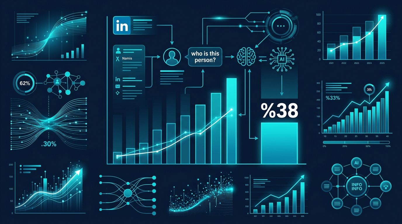 Founder LinkedIn Personal Brand AI Görünürlük: 2026 Kurucu Authority Rehberi istatistik infografiği