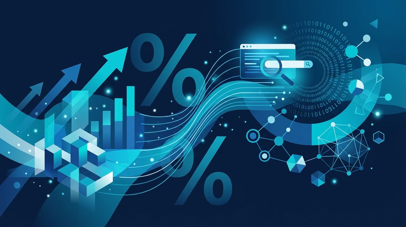 B2B finansal hizmet faktoring leasing sigorta AI görünürlük — kurumsal masa + dijital veri akış