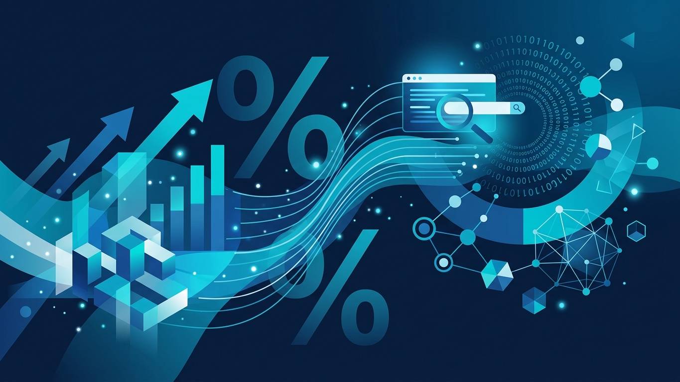 B2B finansal hizmet faktoring leasing sigorta AI görünürlük — kurumsal masa + dijital veri akış