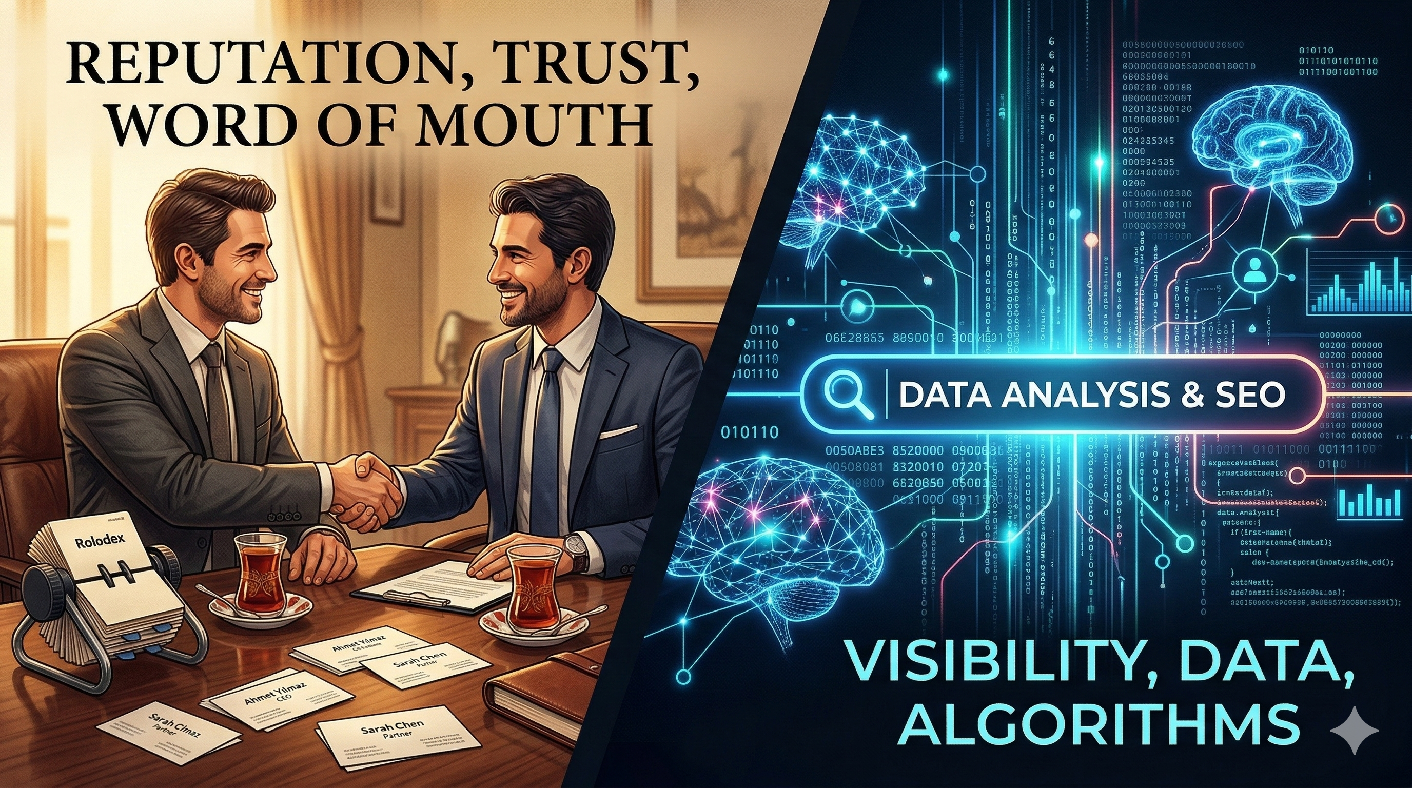 Piyasa itibarı ile dijital iz karşılaştırması — yapay zeka sadece dijitali okuyor