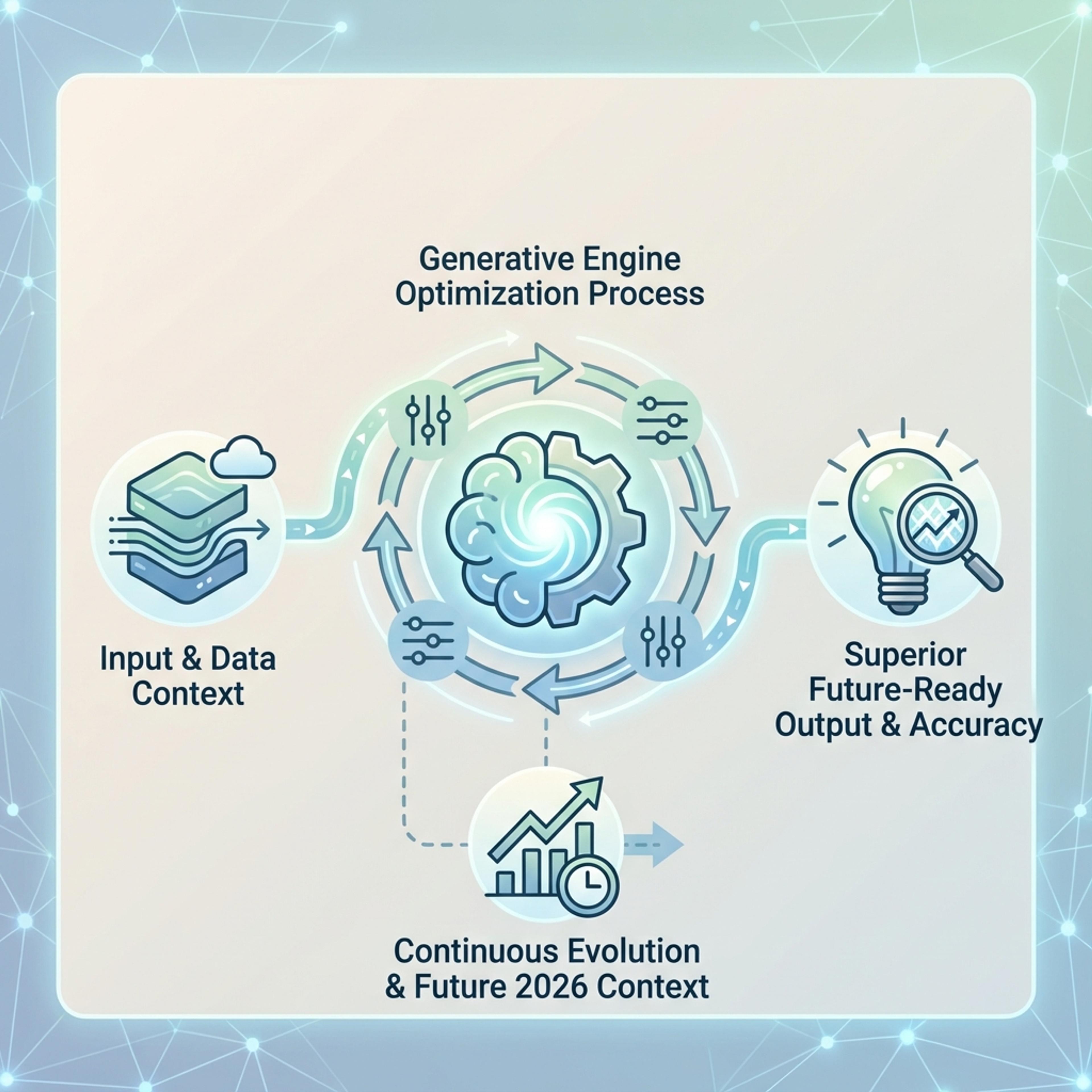 Üretken motor optimizasyonu nedir 2026 - Özet İnfografik