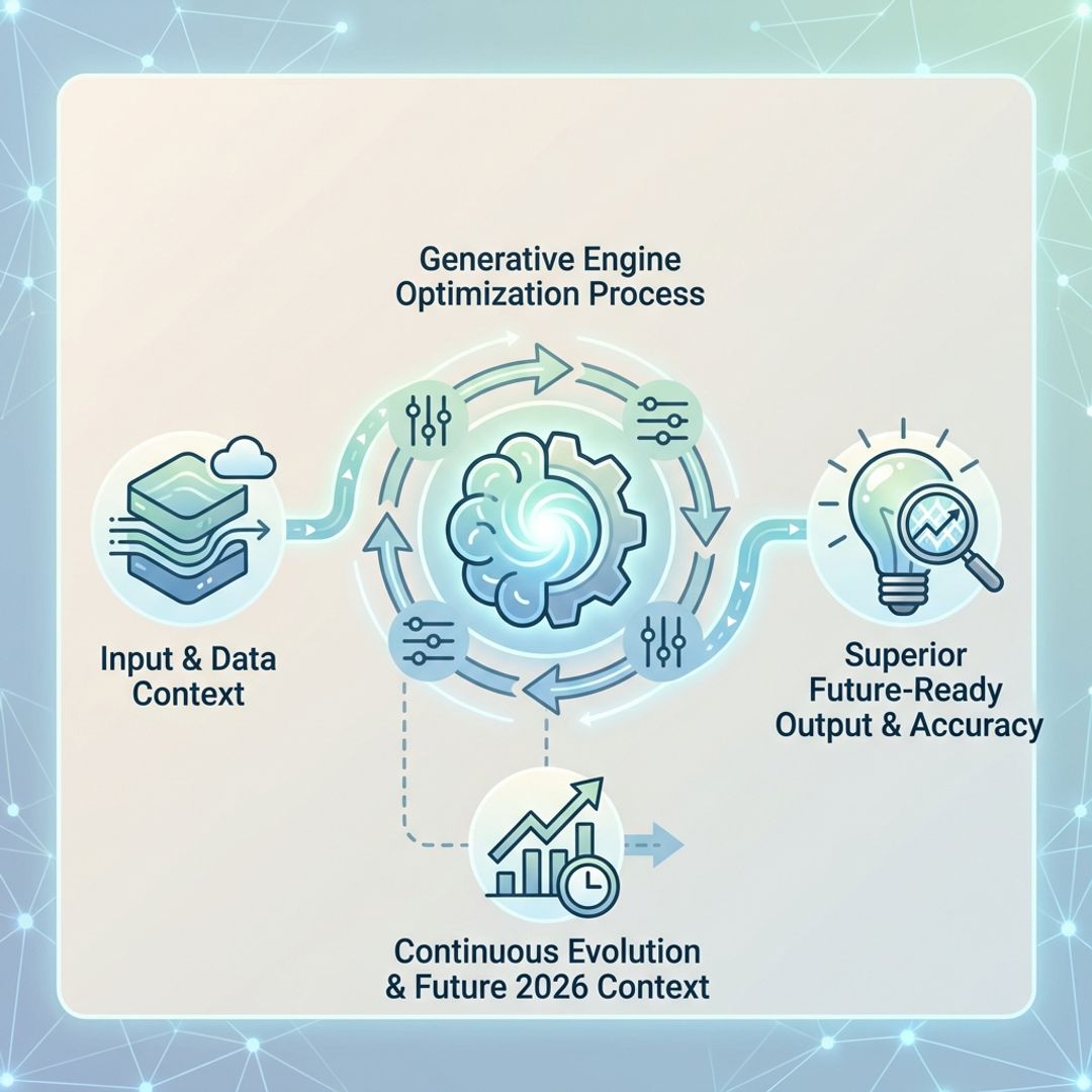 Üretken motor optimizasyonu nedir 2026 - Özet İnfografik