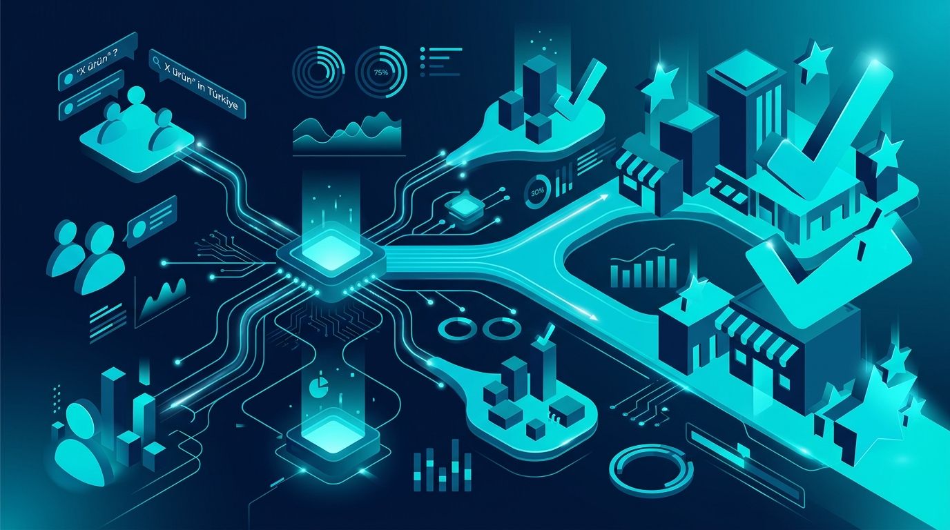 Mid-Market E-ticaret AI Görünürlük: 100M-1B TL Ciro Stratejisi 2026 infografik