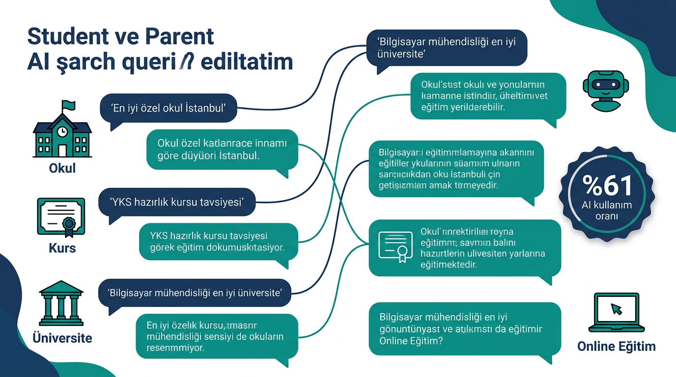 Okul ve kurs araştırmalarında AI kullanım istatistikleri ve öğrenci davranış analizi
