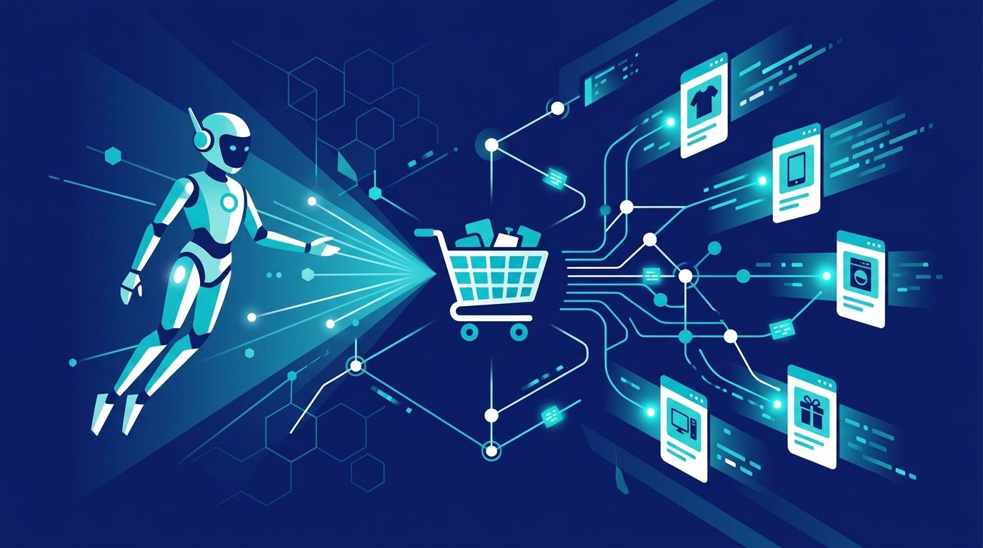 Agentic commerce — AI alışveriş asistanı, sepet ve protokol düğümleri