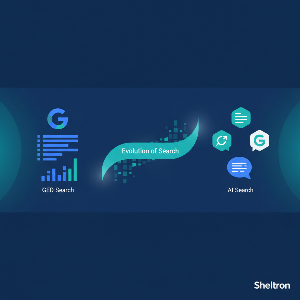 SEO ve GEO karşılaştırma diyagramı — geleneksel arama vs AI arama motorları