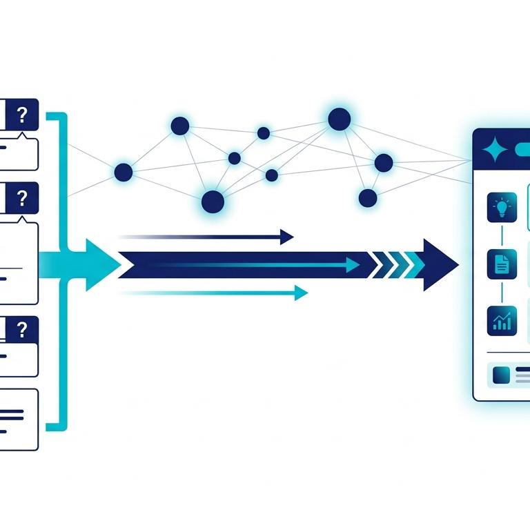 FAQPage'den AI Overviews snippet'e akış infografik görseli