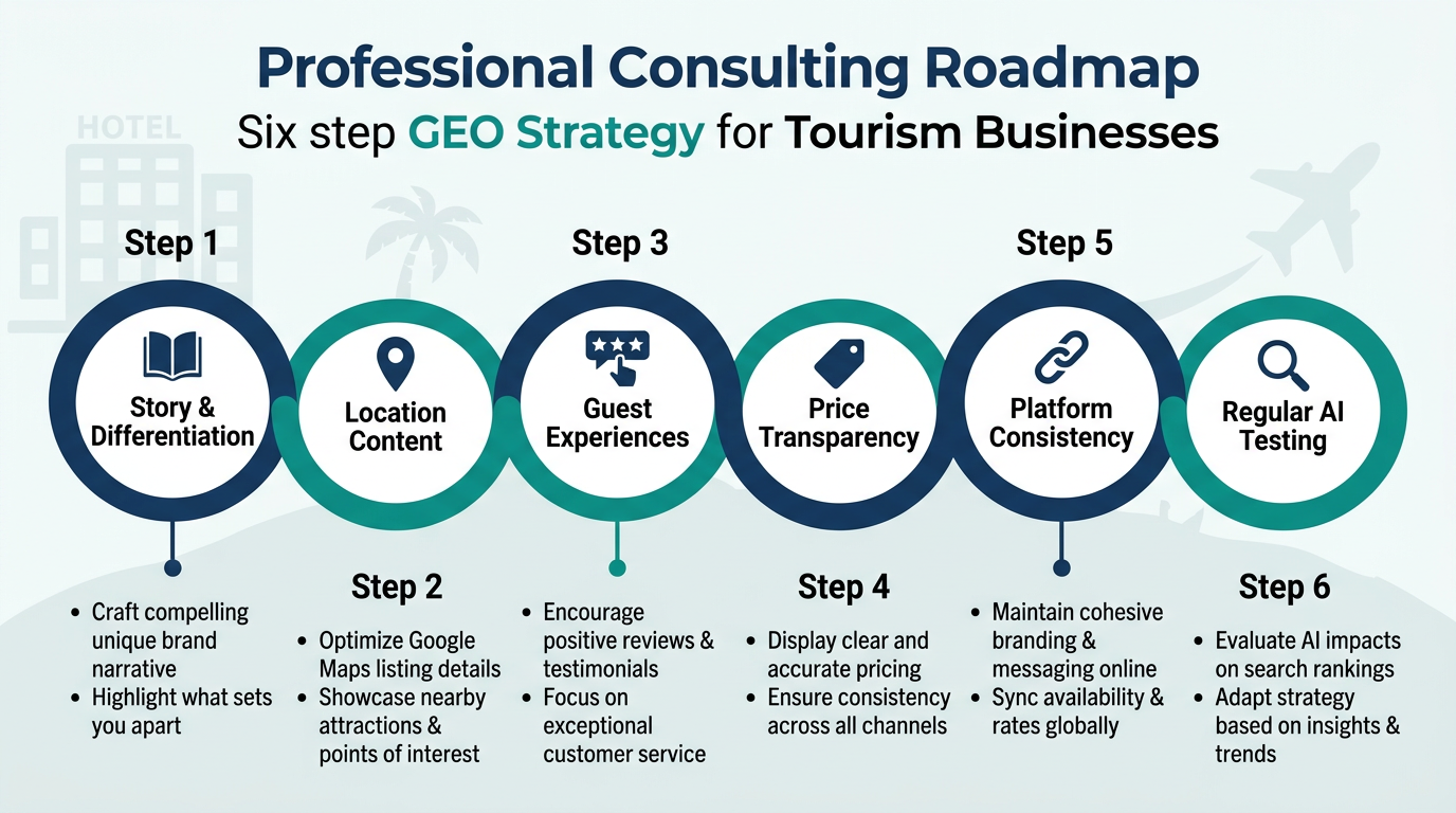 Turizm alt sektörleri AI görünürlük karşılaştırma tablosu görseli