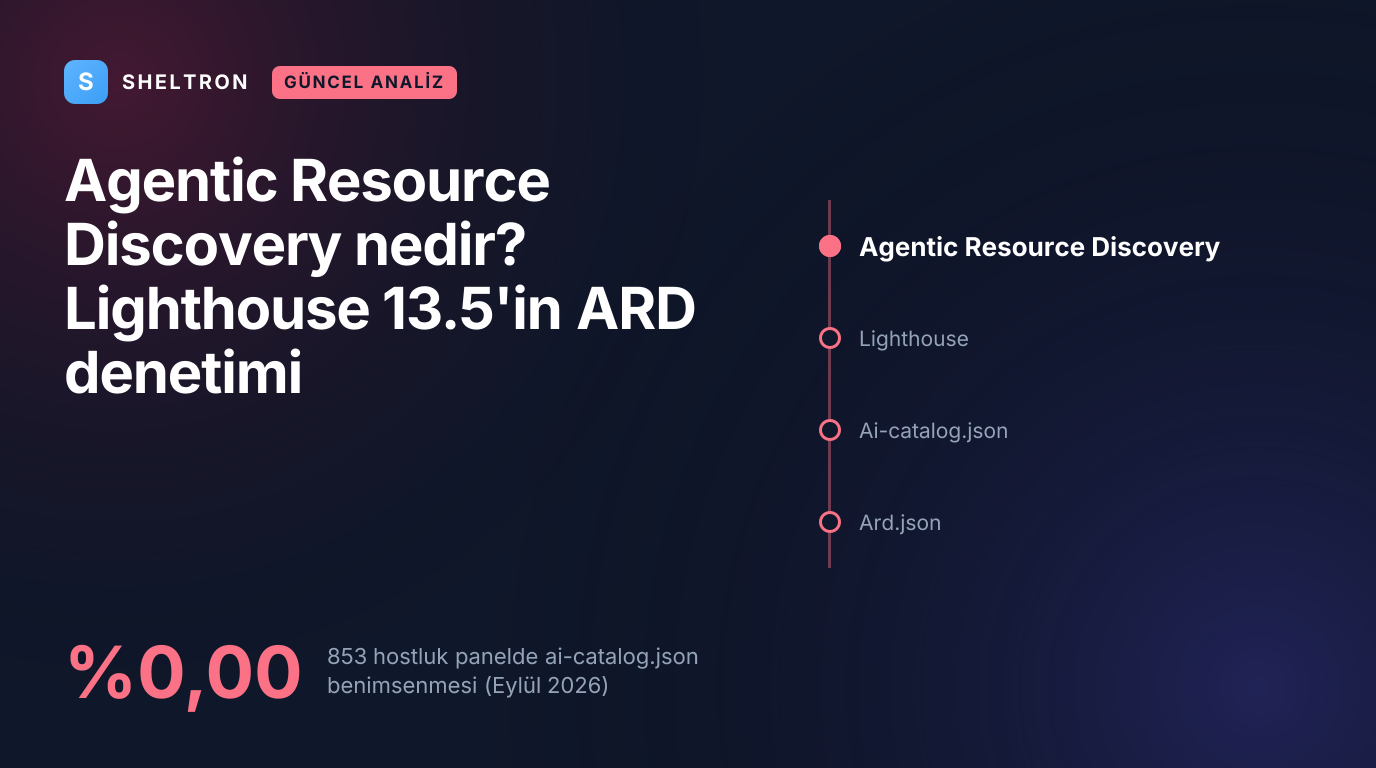 Agentic Resource Discovery (ARD) ve Lighthouse 13.5 ARD denetimi: ai-catalog.json benimsenmesi %0,00